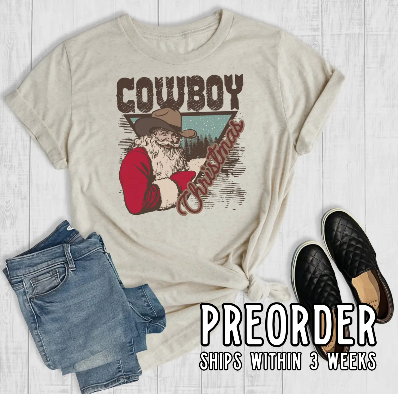 *Preorder* Cowboy Christmas Graphic Tee