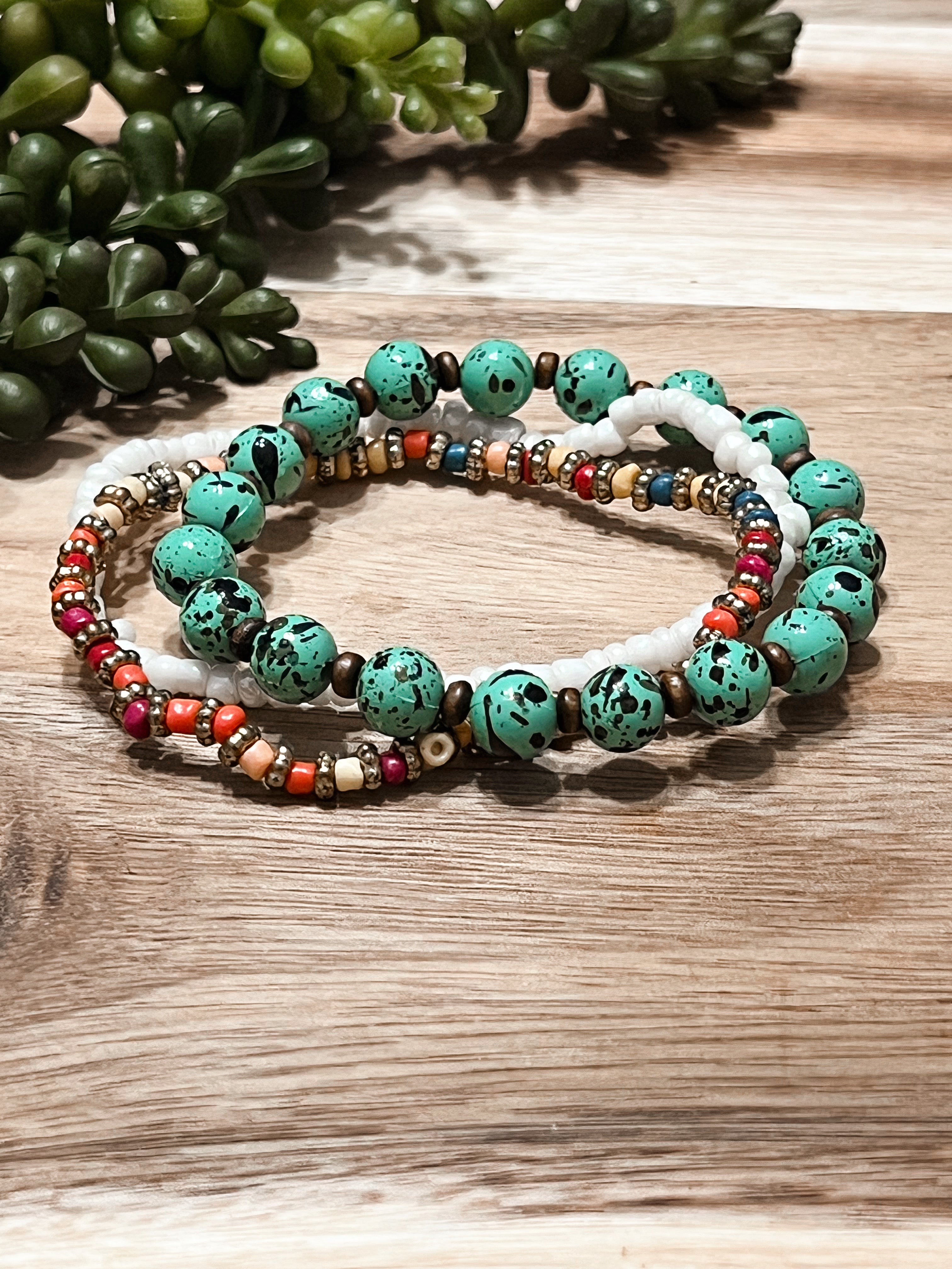 Rainbow Road Stretch Bracelet Set