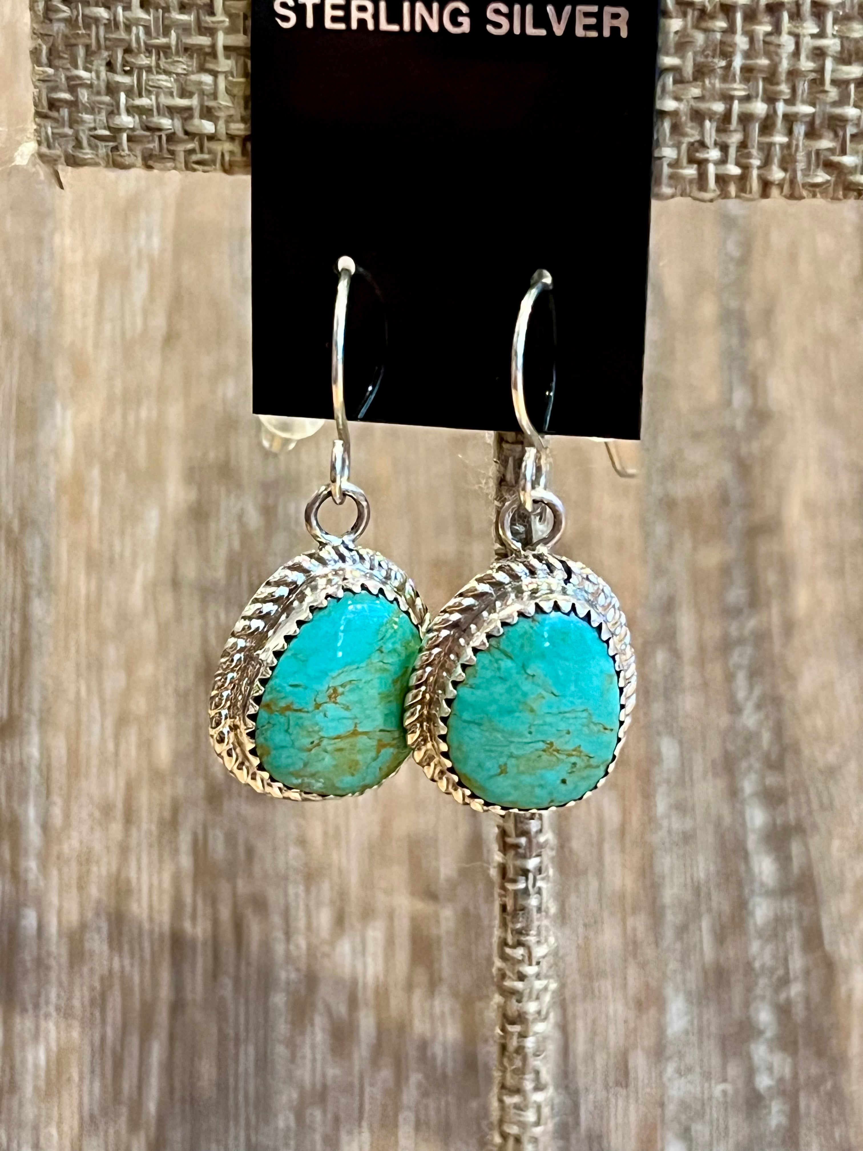 Dangle Turquoise Sterling Silver Earrings