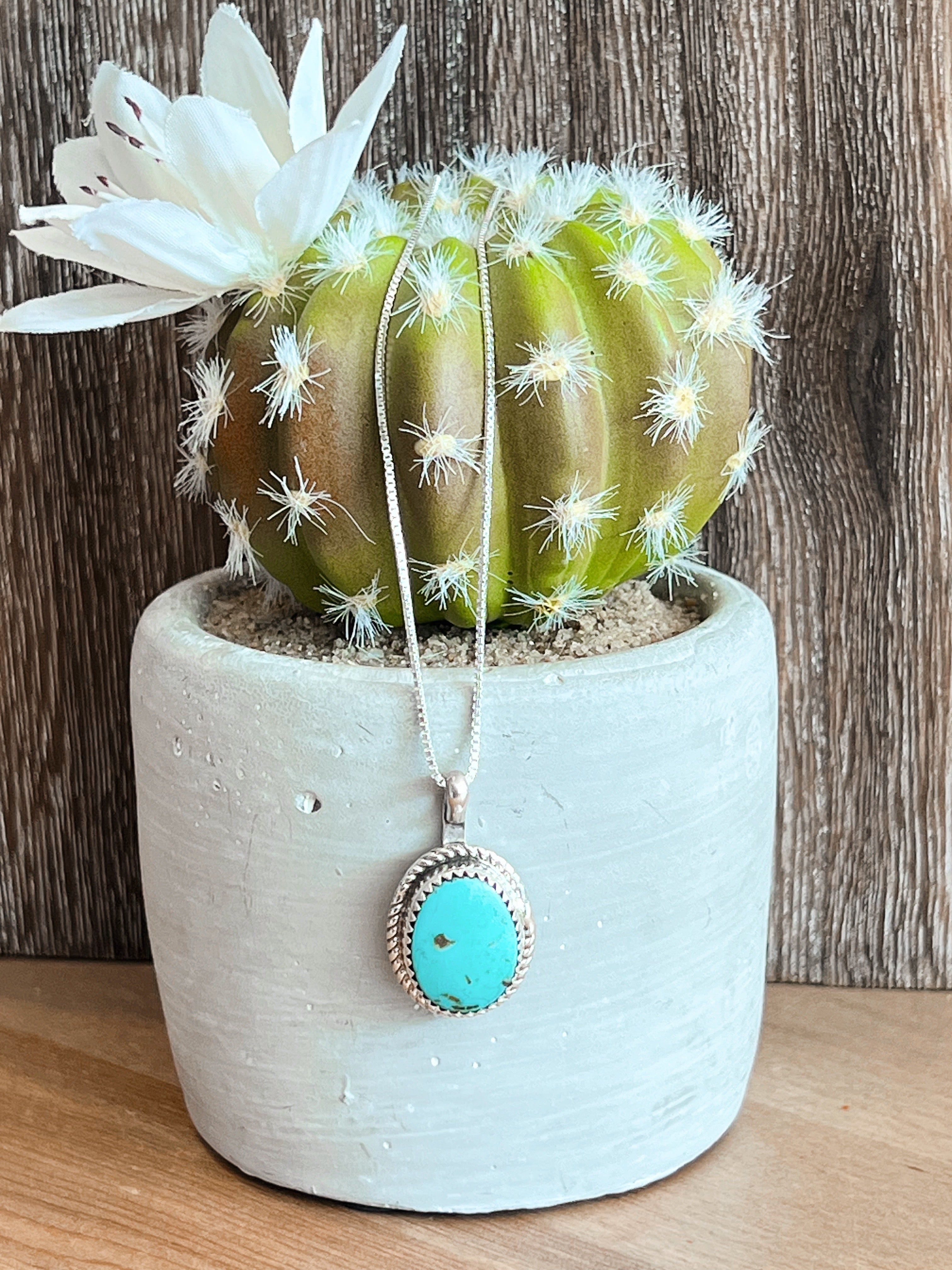 Oval Obsessed Turquoise Sterling Silver Necklace