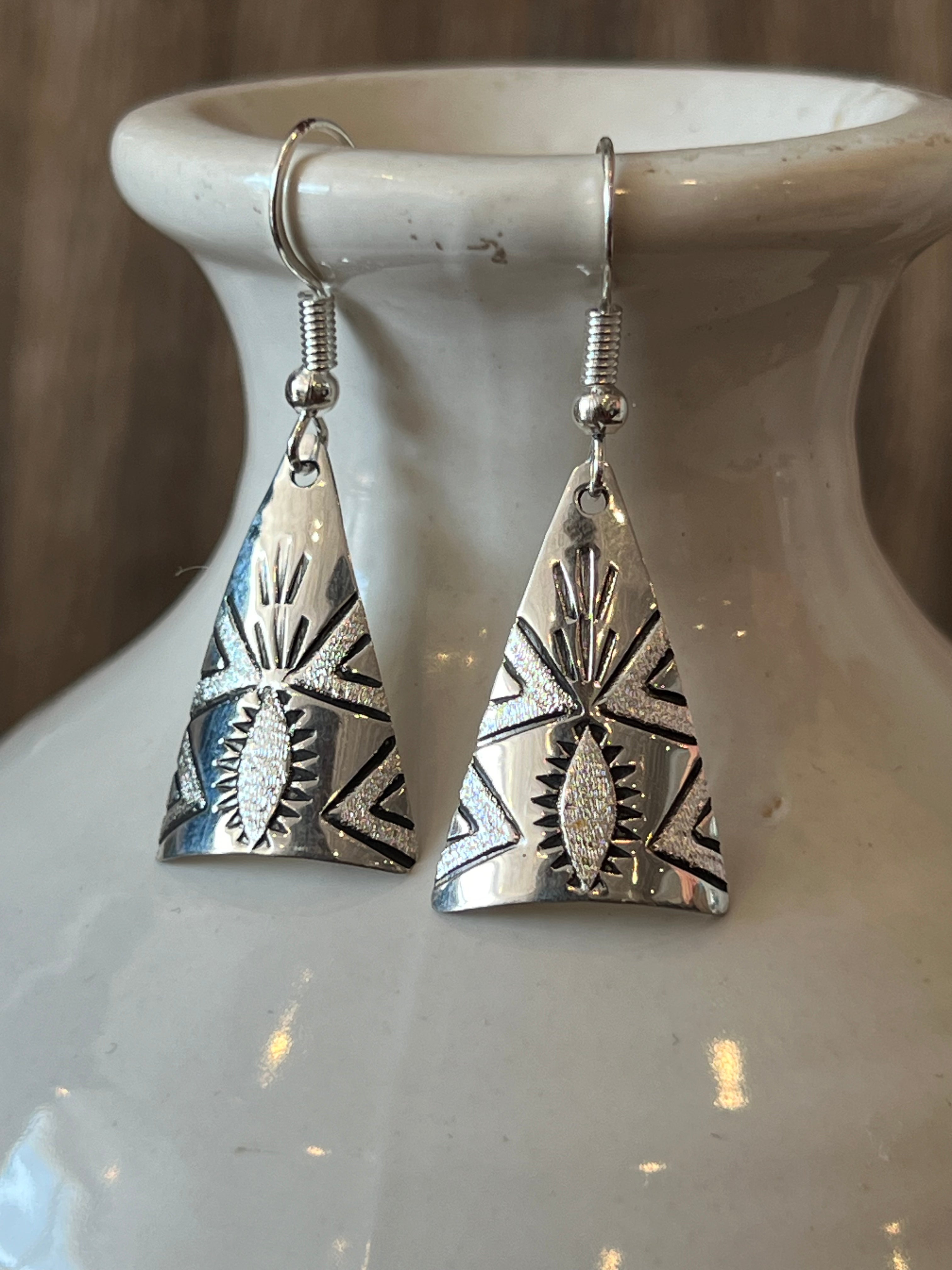 Azteca Sunrise Sterling Silver Earrings