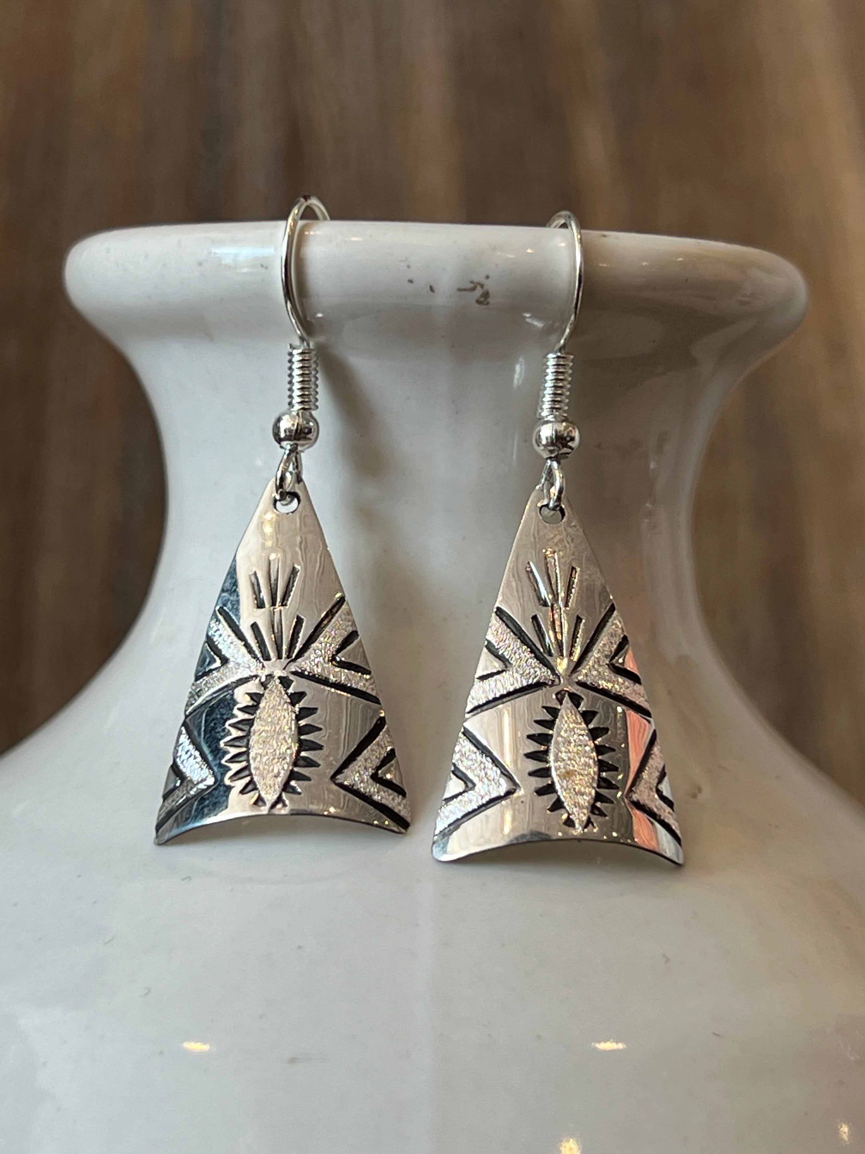 Azteca Sunrise Sterling Silver Earrings