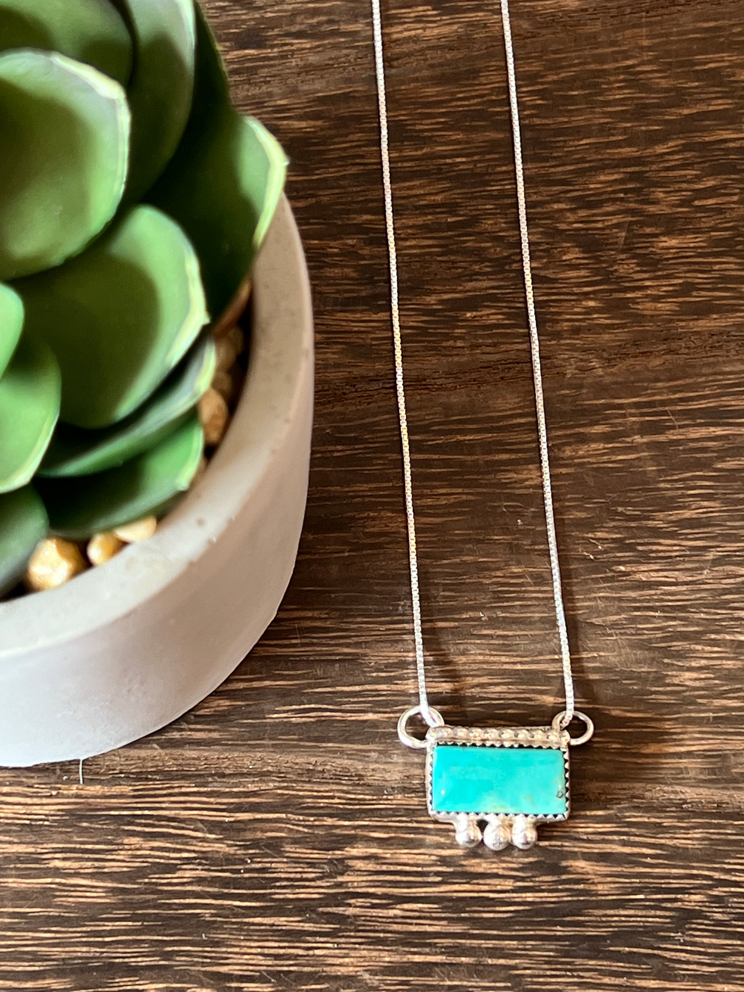 Shot In The Dark Turquoise Sterling Silver Necklace