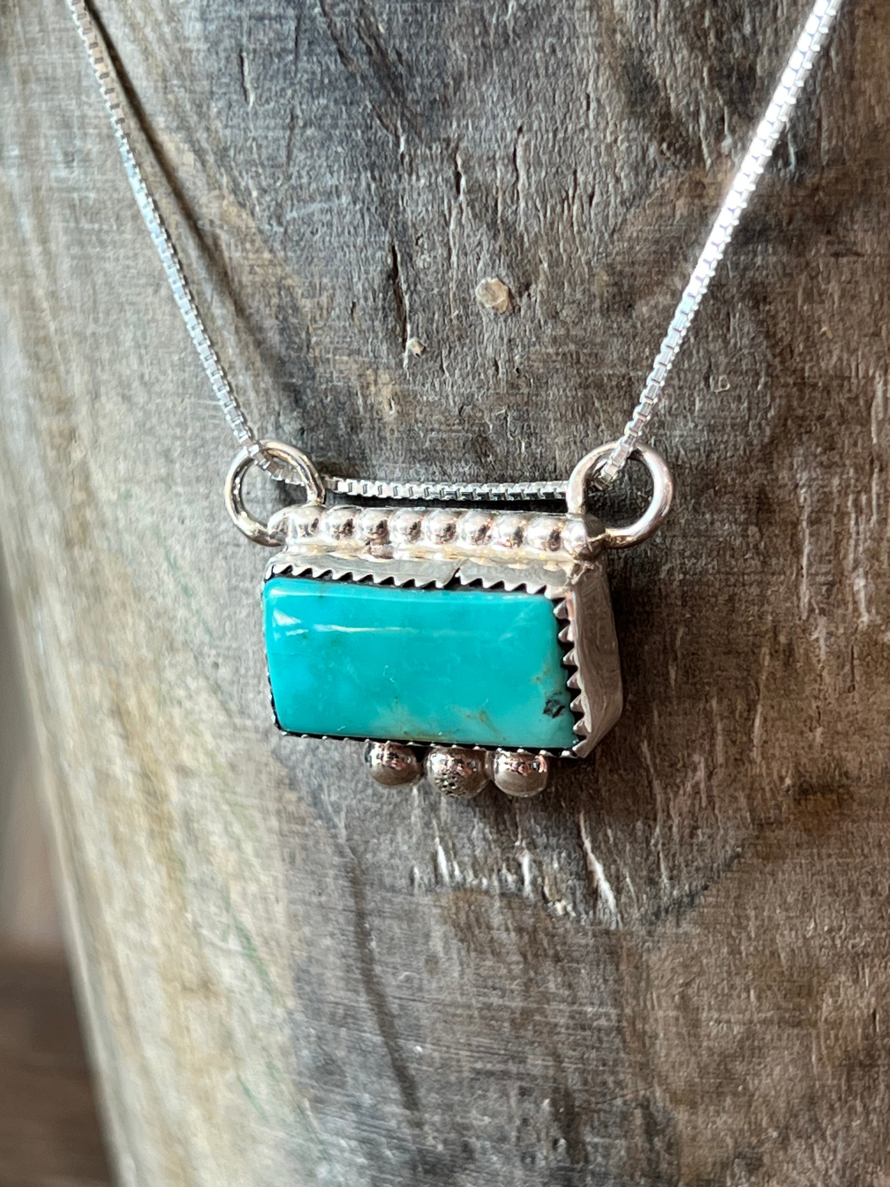 Shot In The Dark Turquoise Sterling Silver Necklace