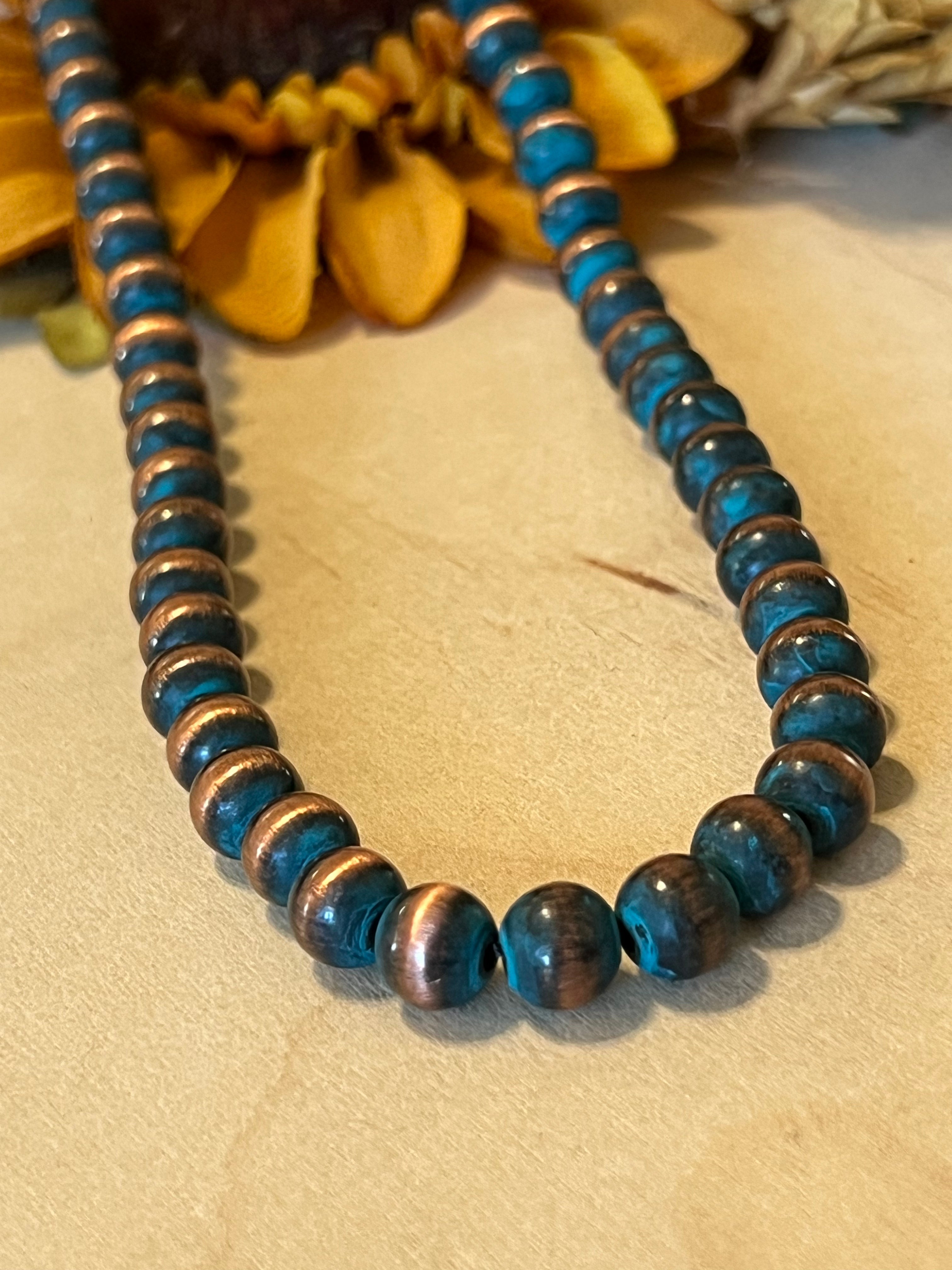 Pretty Patina Bead Necklace