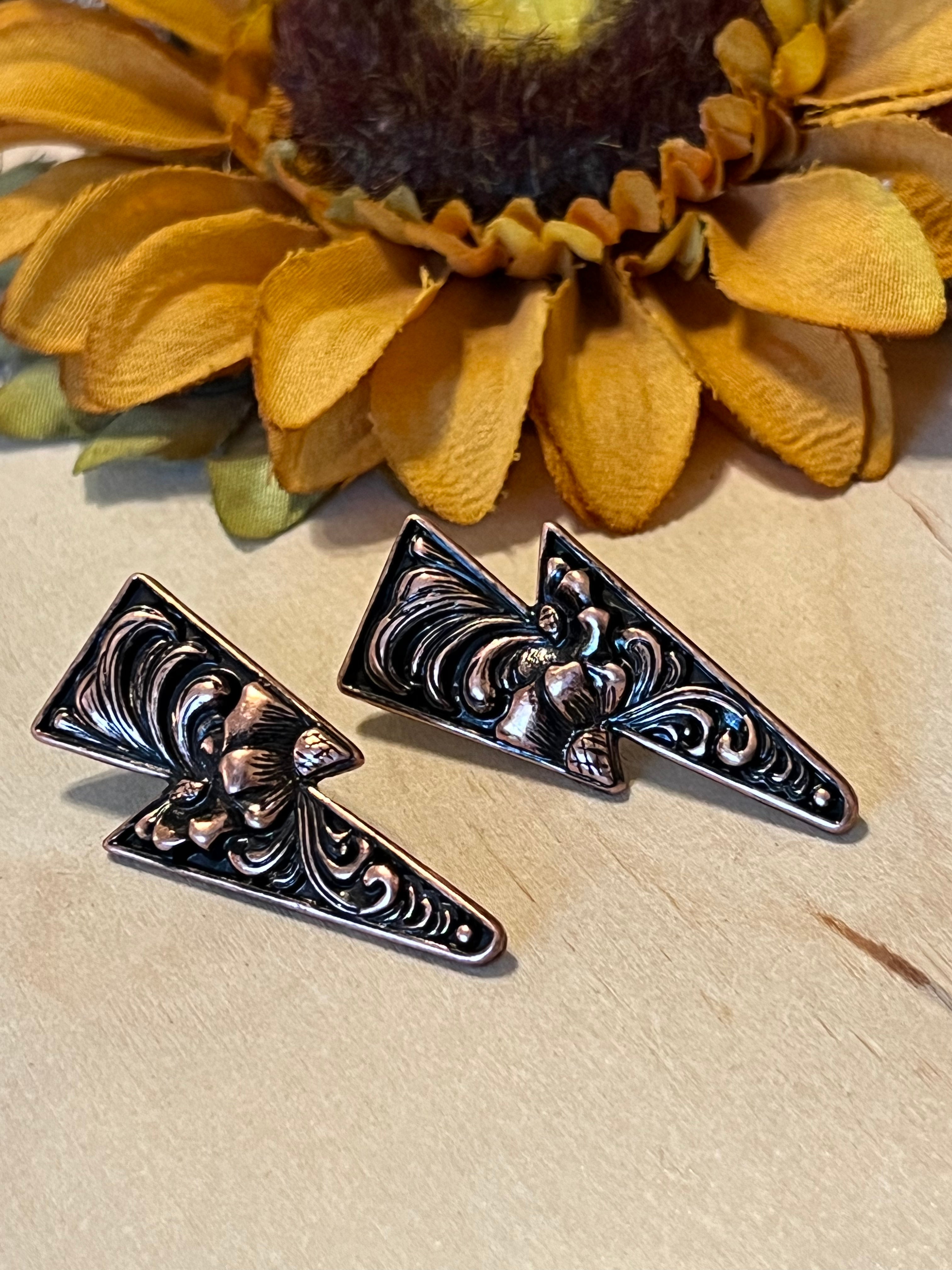 Lightning Strike Stud Earrings