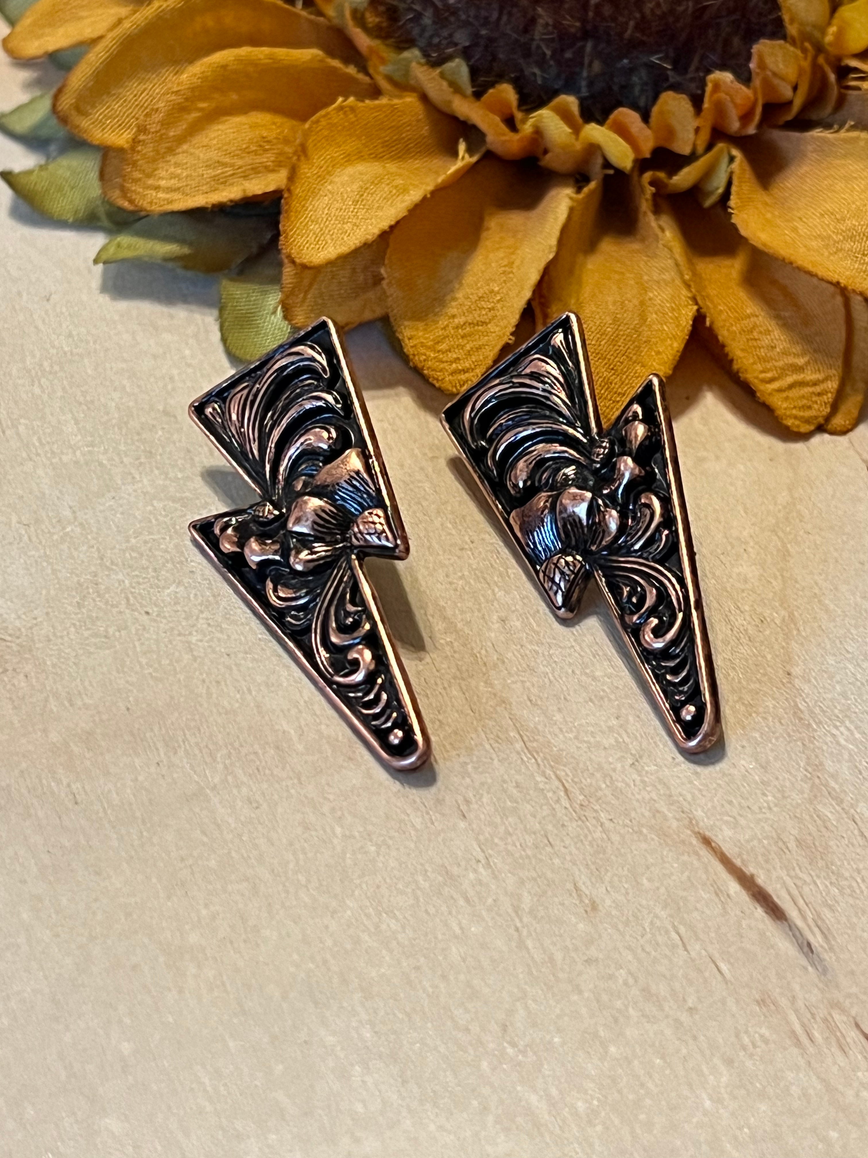 Lightning Strike Stud Earrings