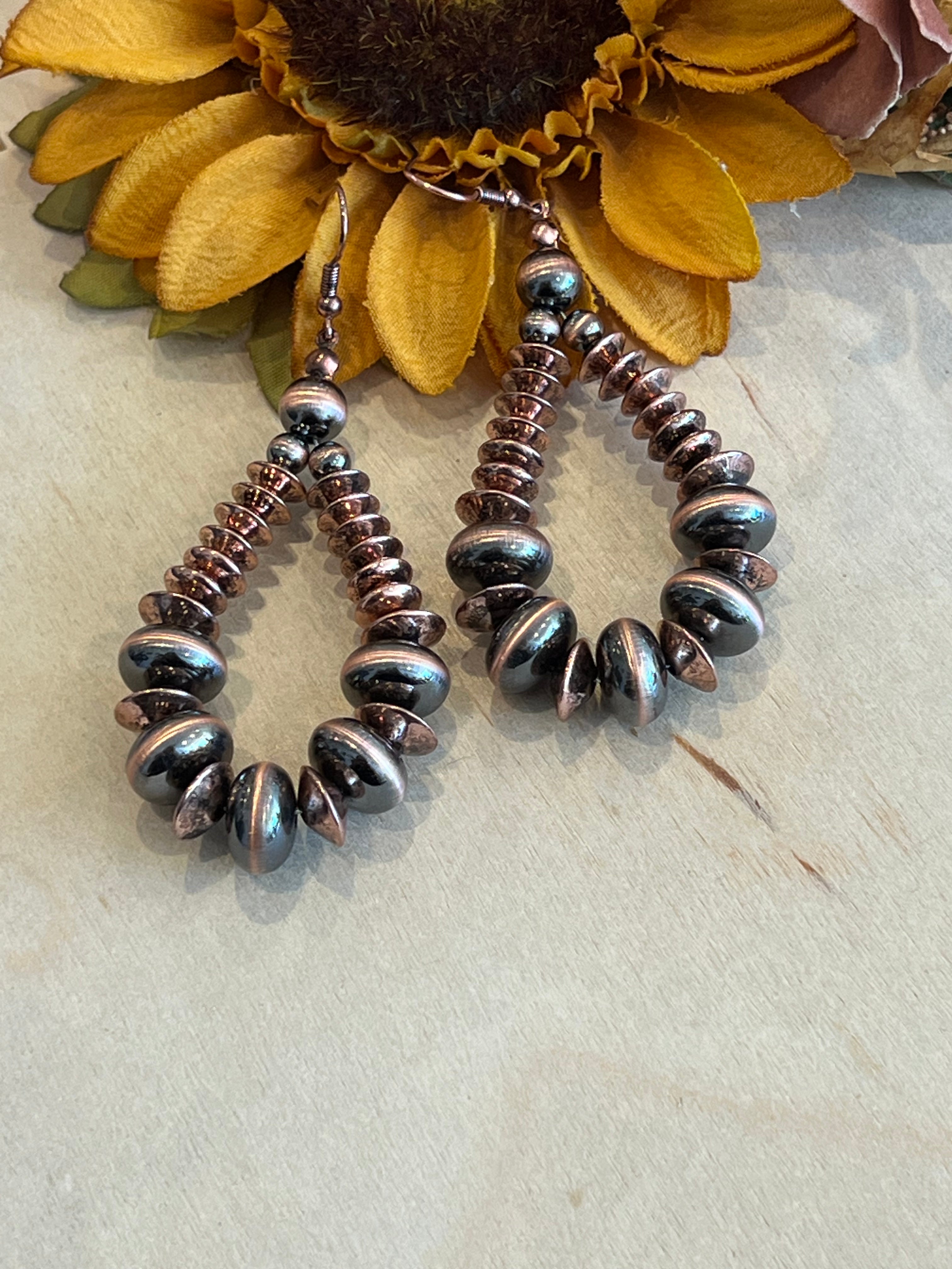 Copper Desert Pearl Earrings