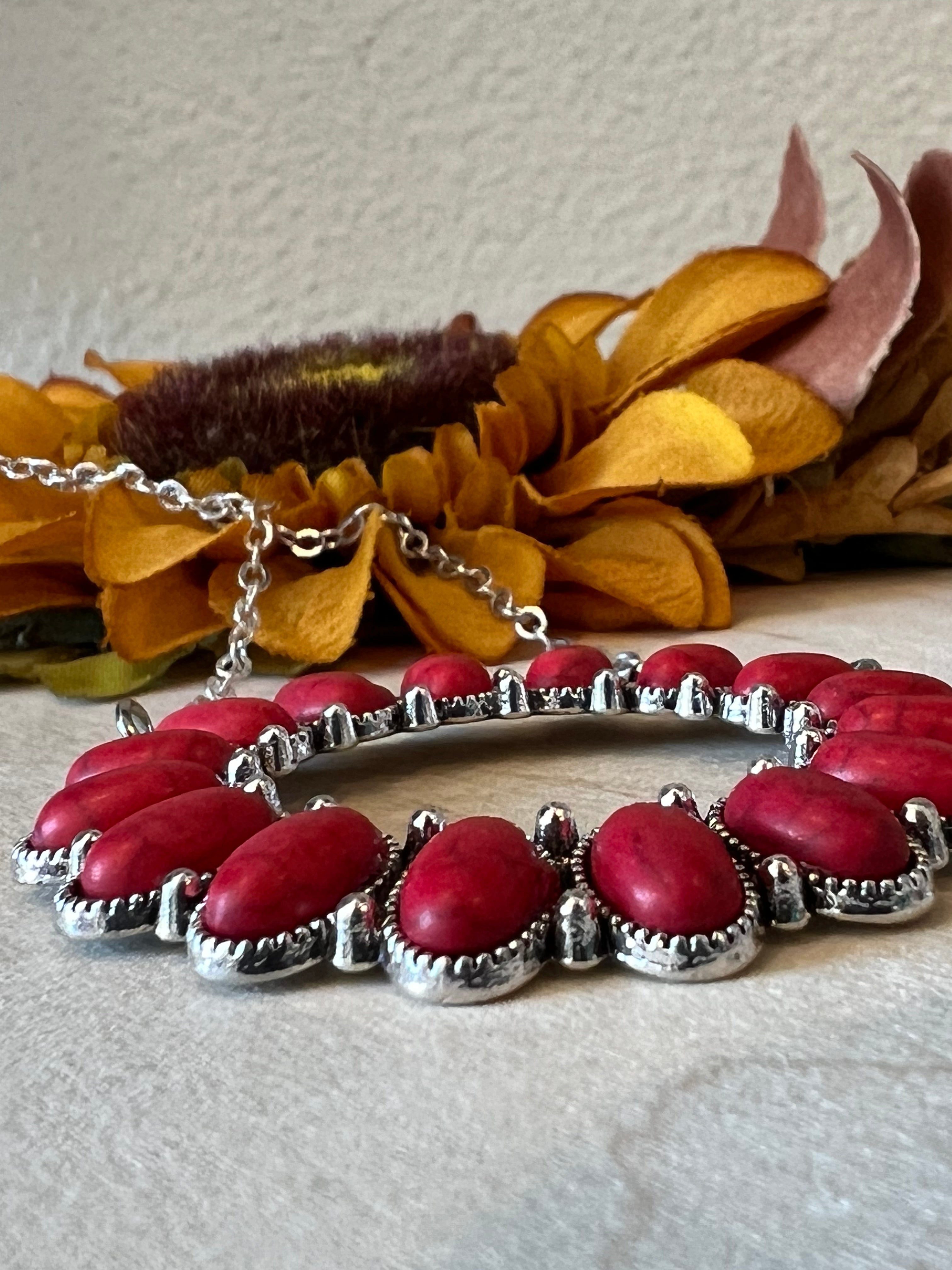 Red Roundup Necklace