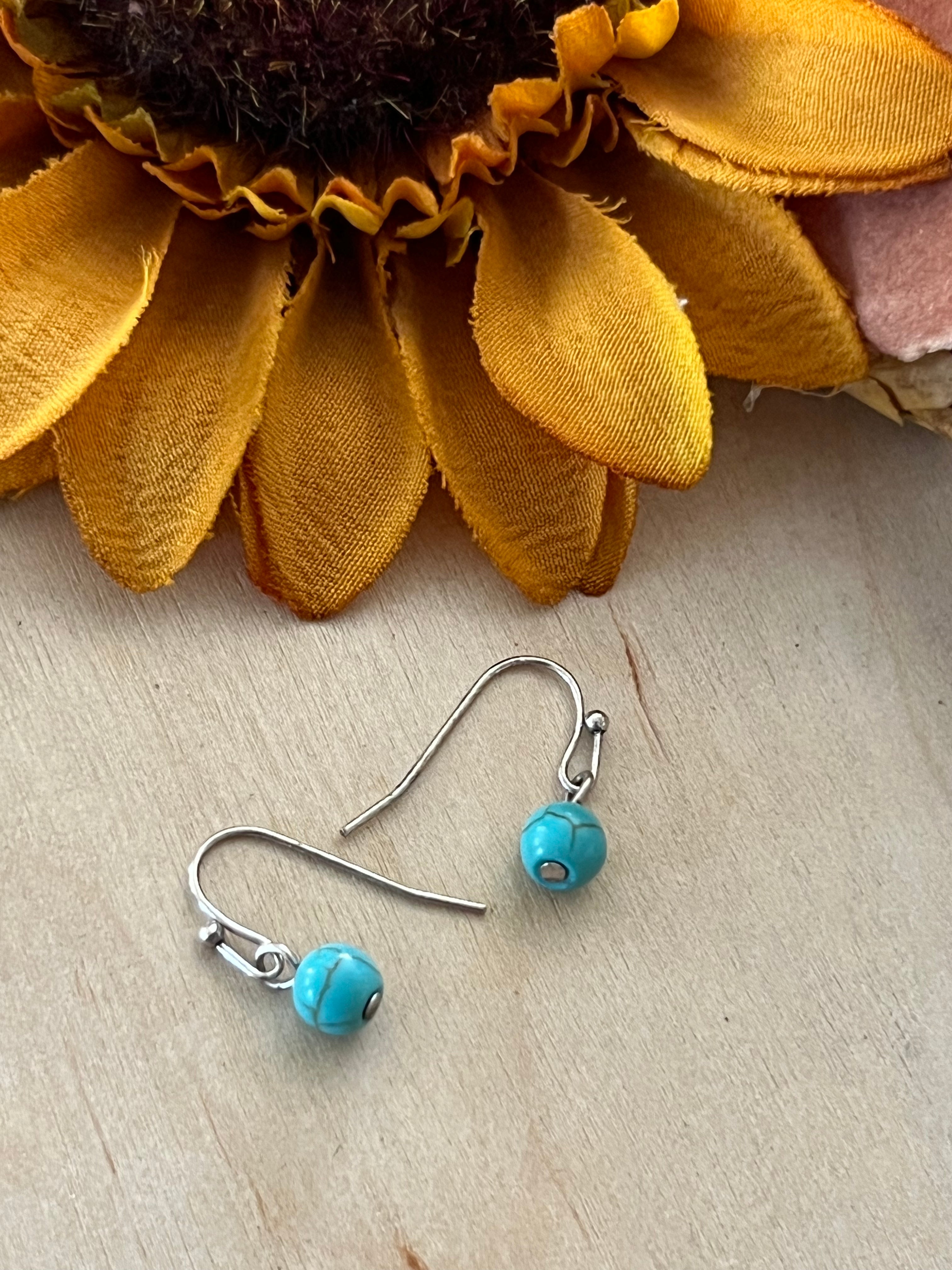 Boho Blue Dot Earrings