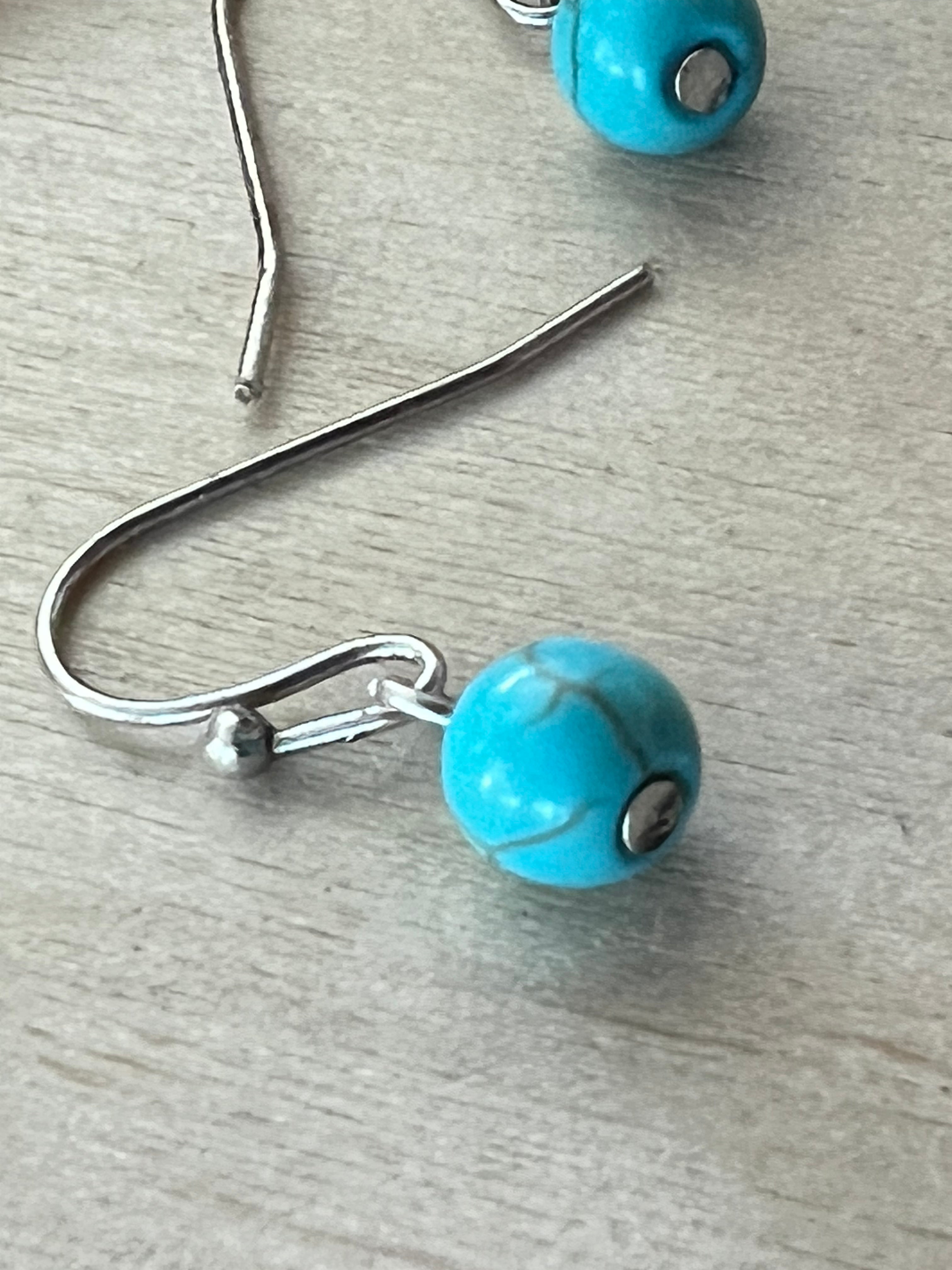 Boho Blue Dot Earrings