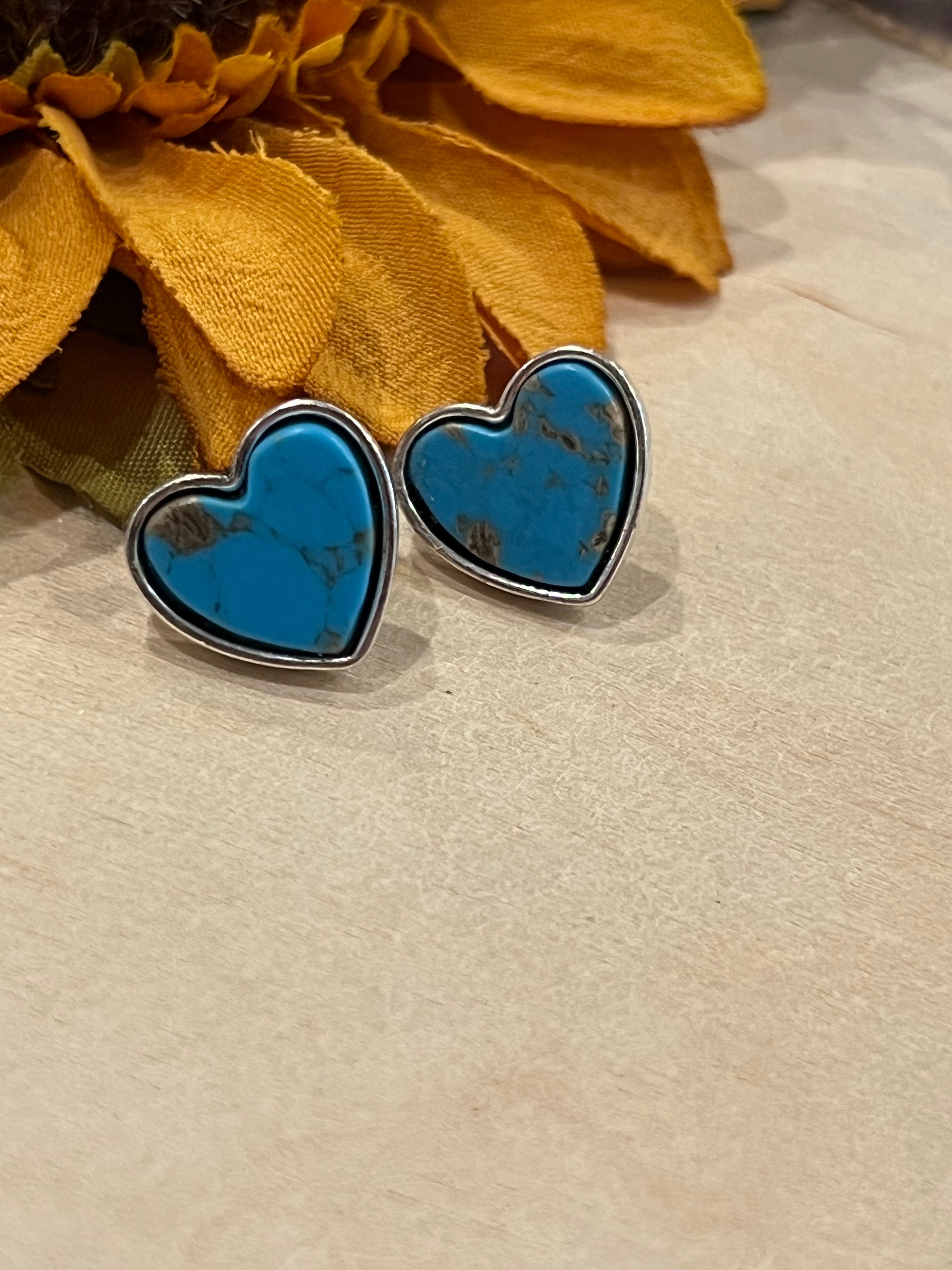I Heart Turquoise Earrings