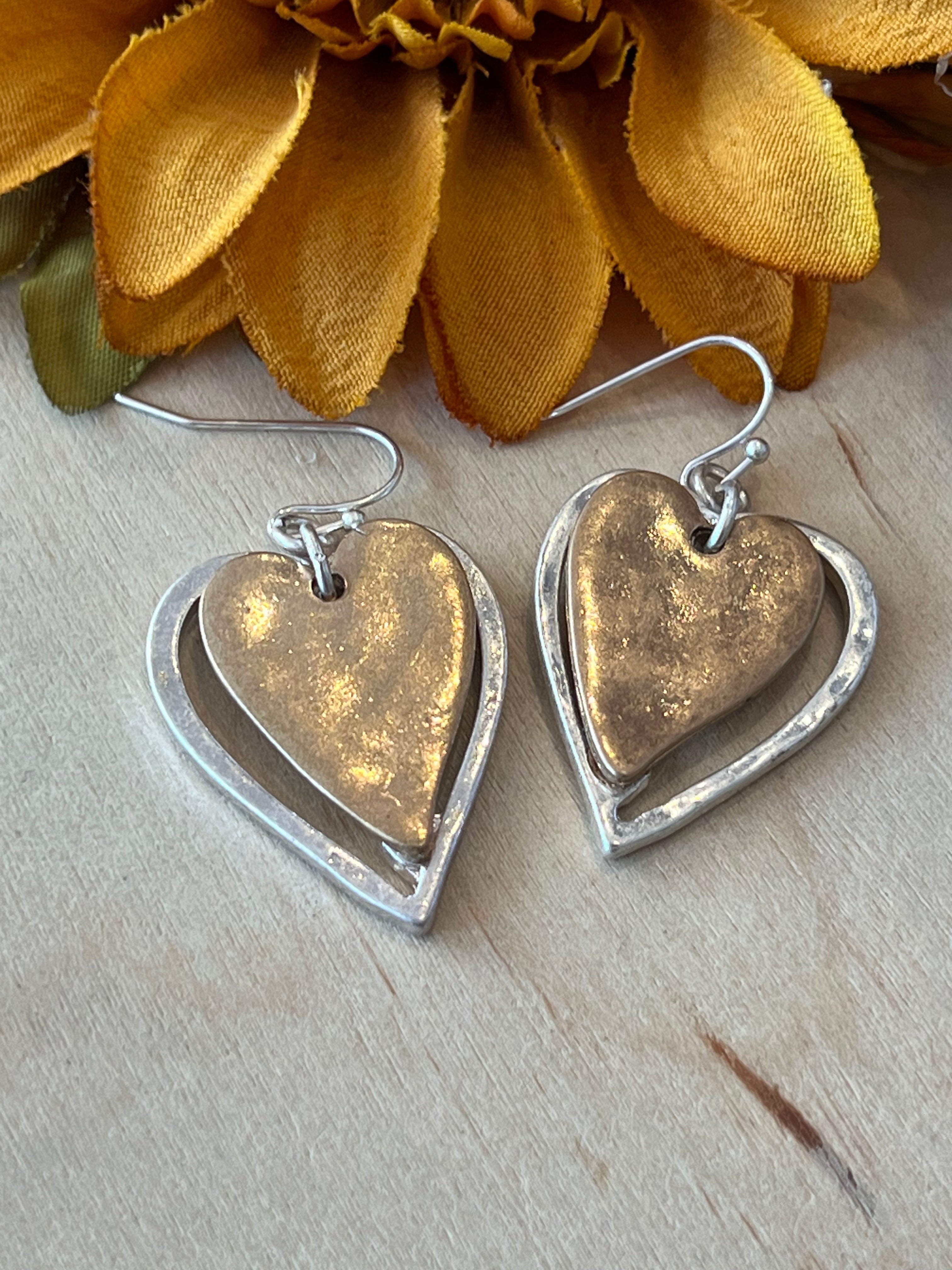 Cross My Heart Dangle Earrings