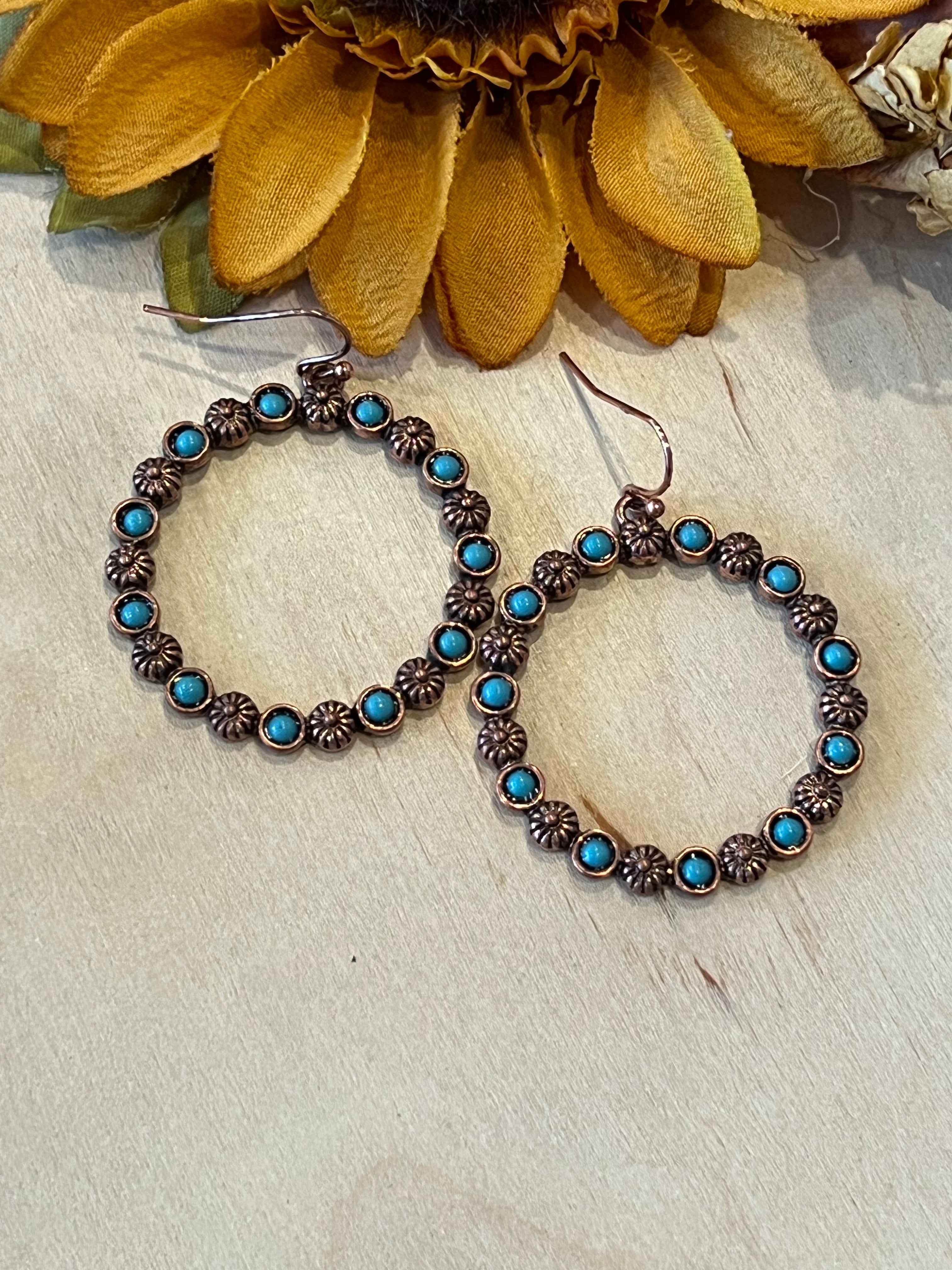 Copper Circle Earrings