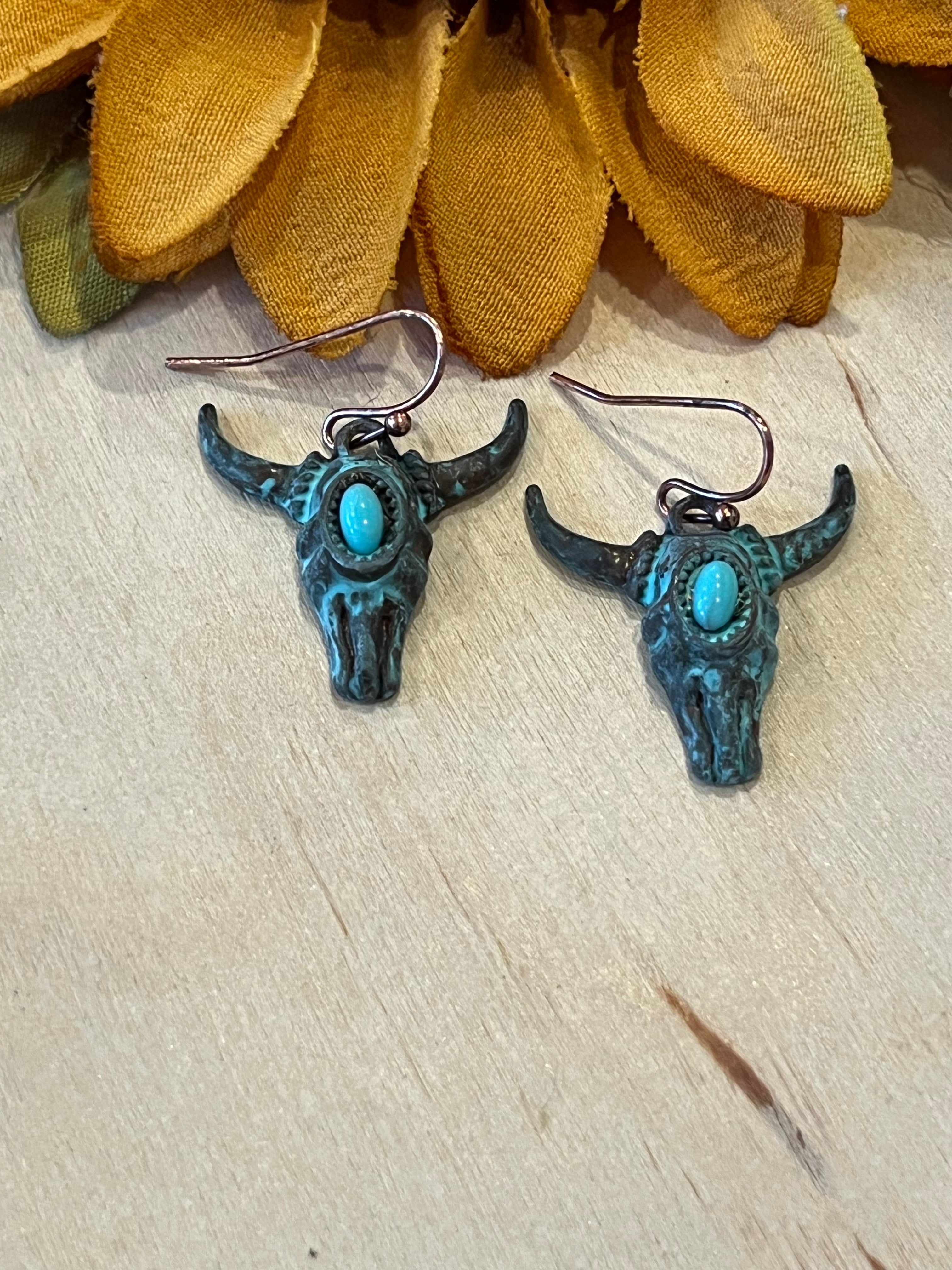 Steer Head Earrings