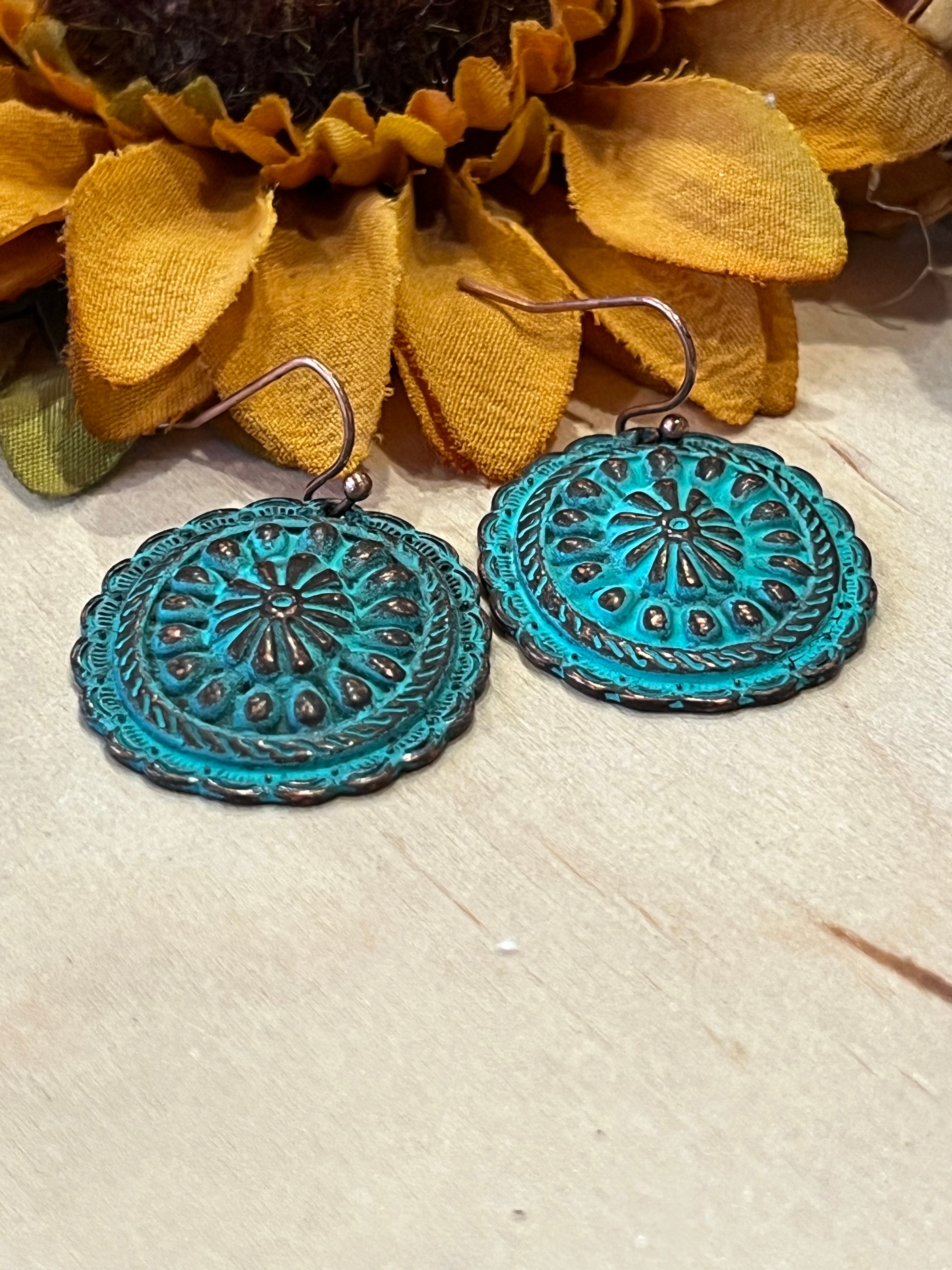 Oxi Concho Dangle Earrings