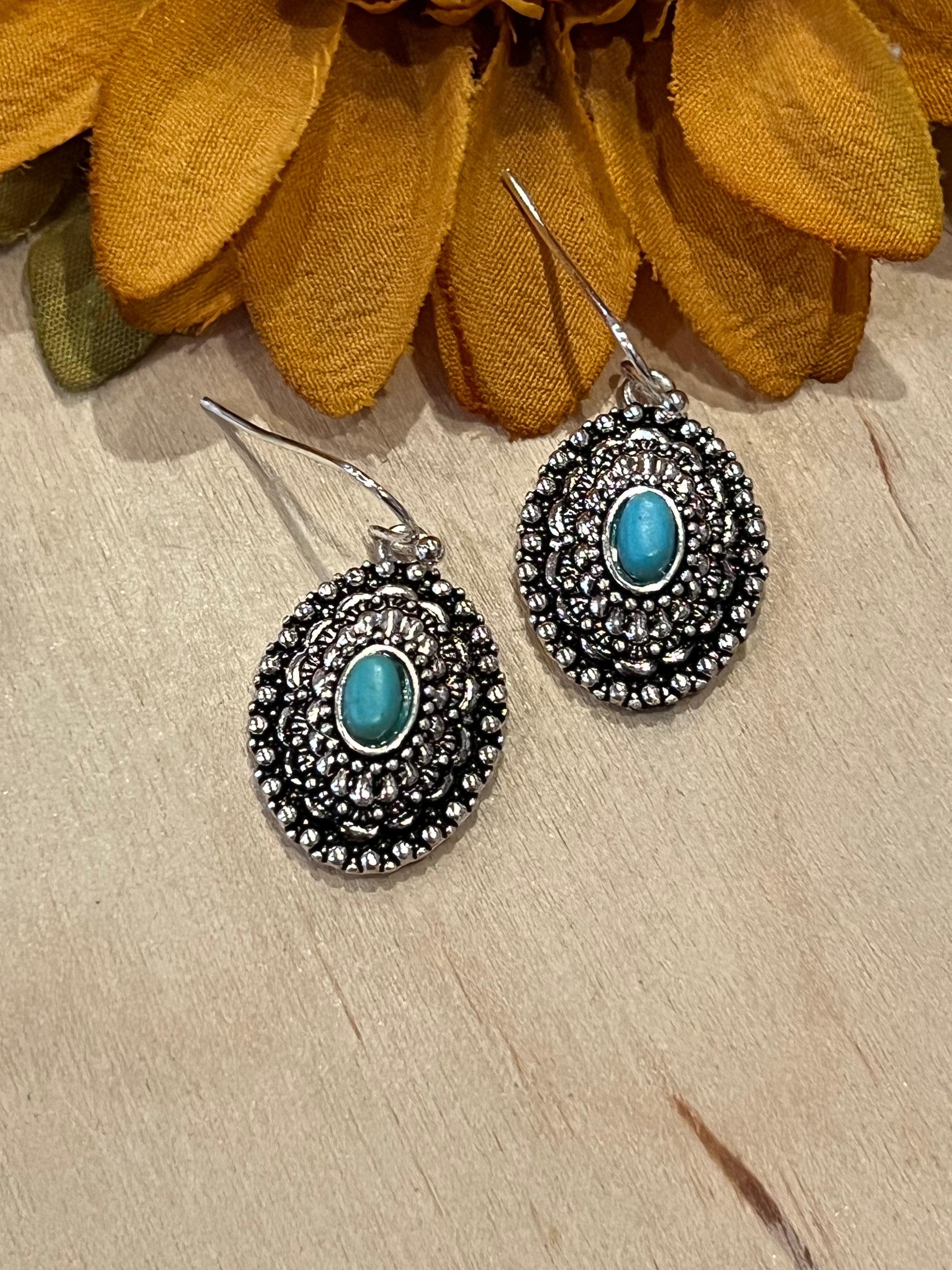 Concho Turquoise Earrings