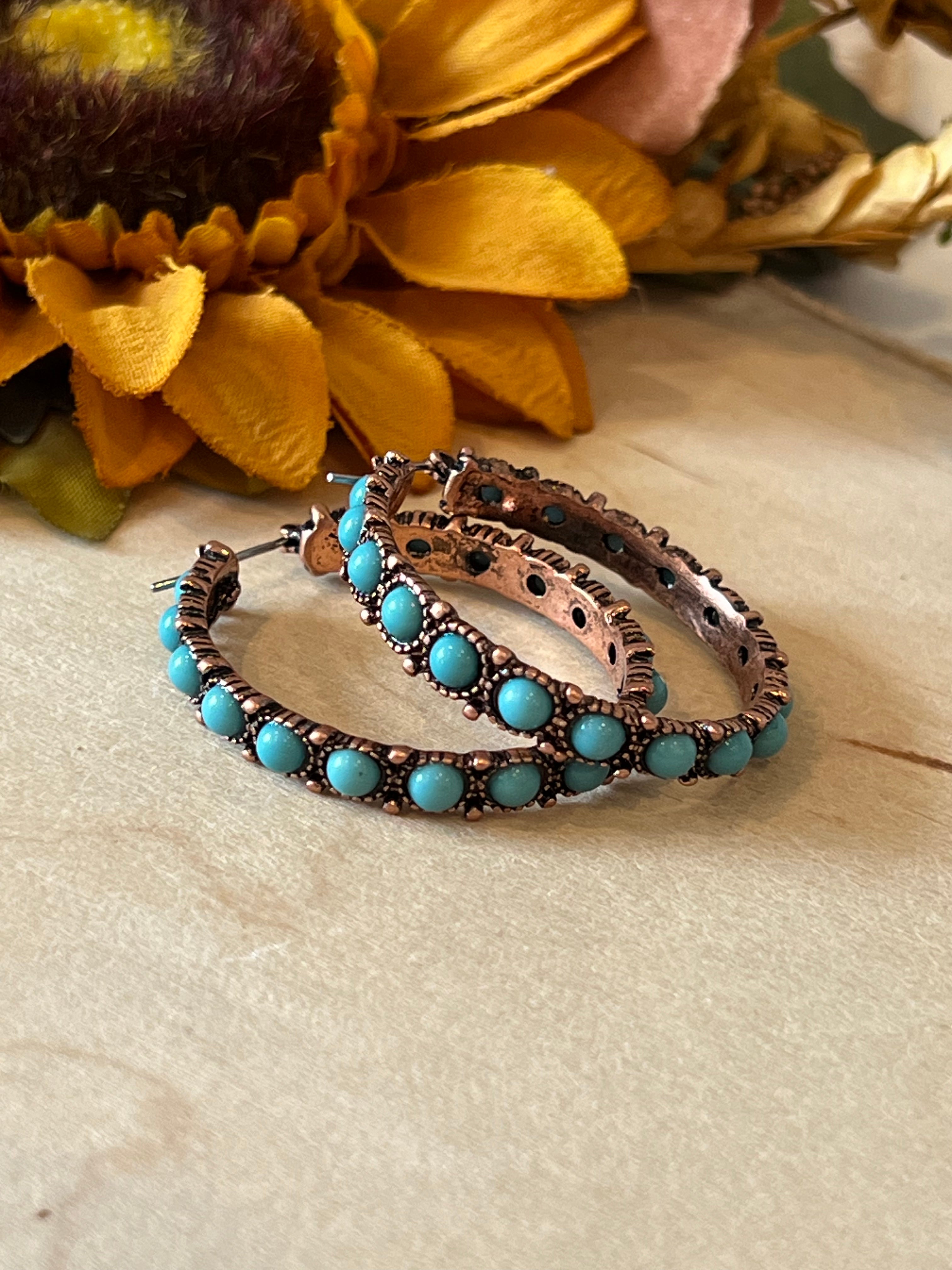 Copper & Turquoise Earrings