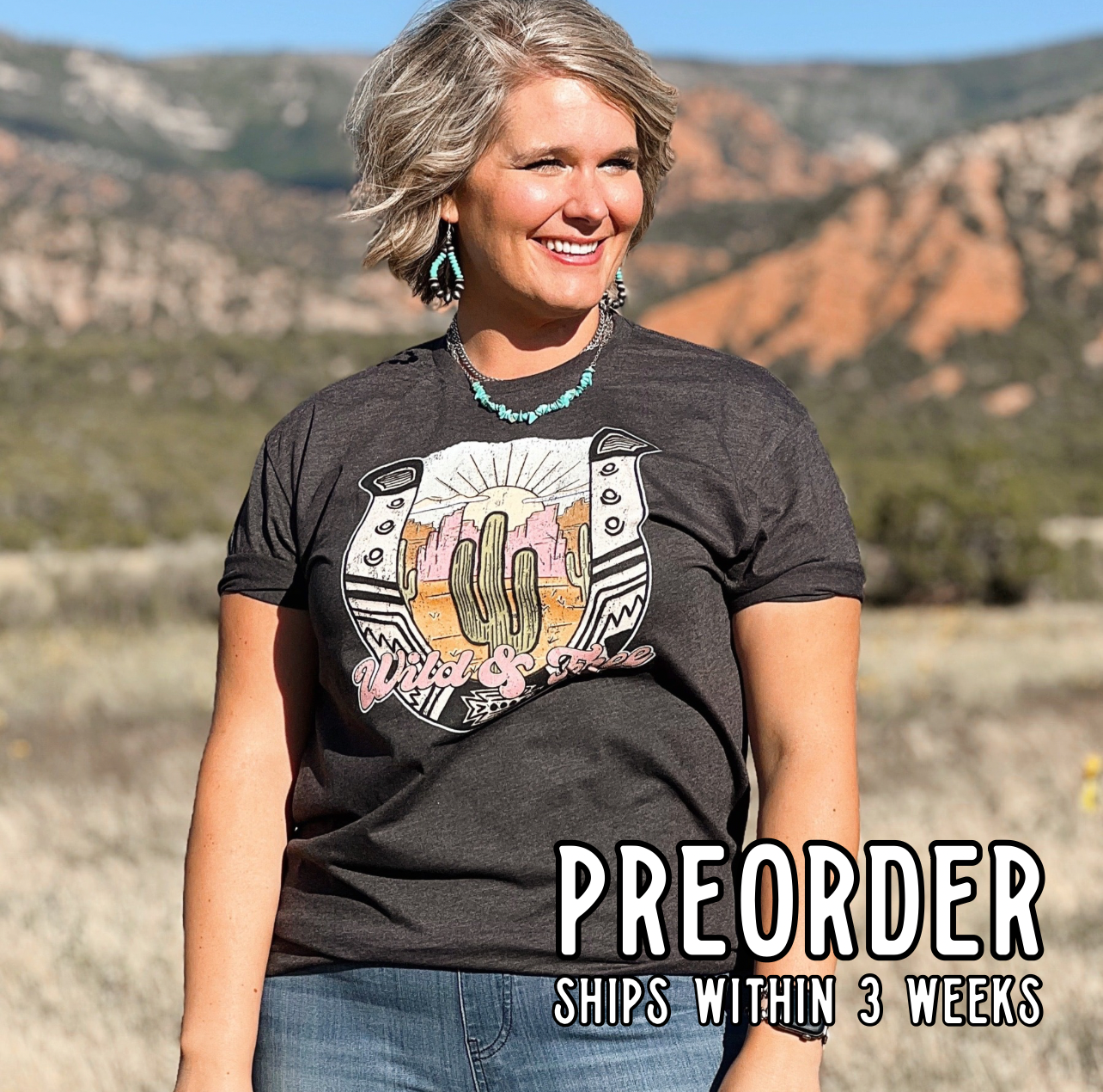 *Preorder* Wild & Free Cactus Graphic Tee