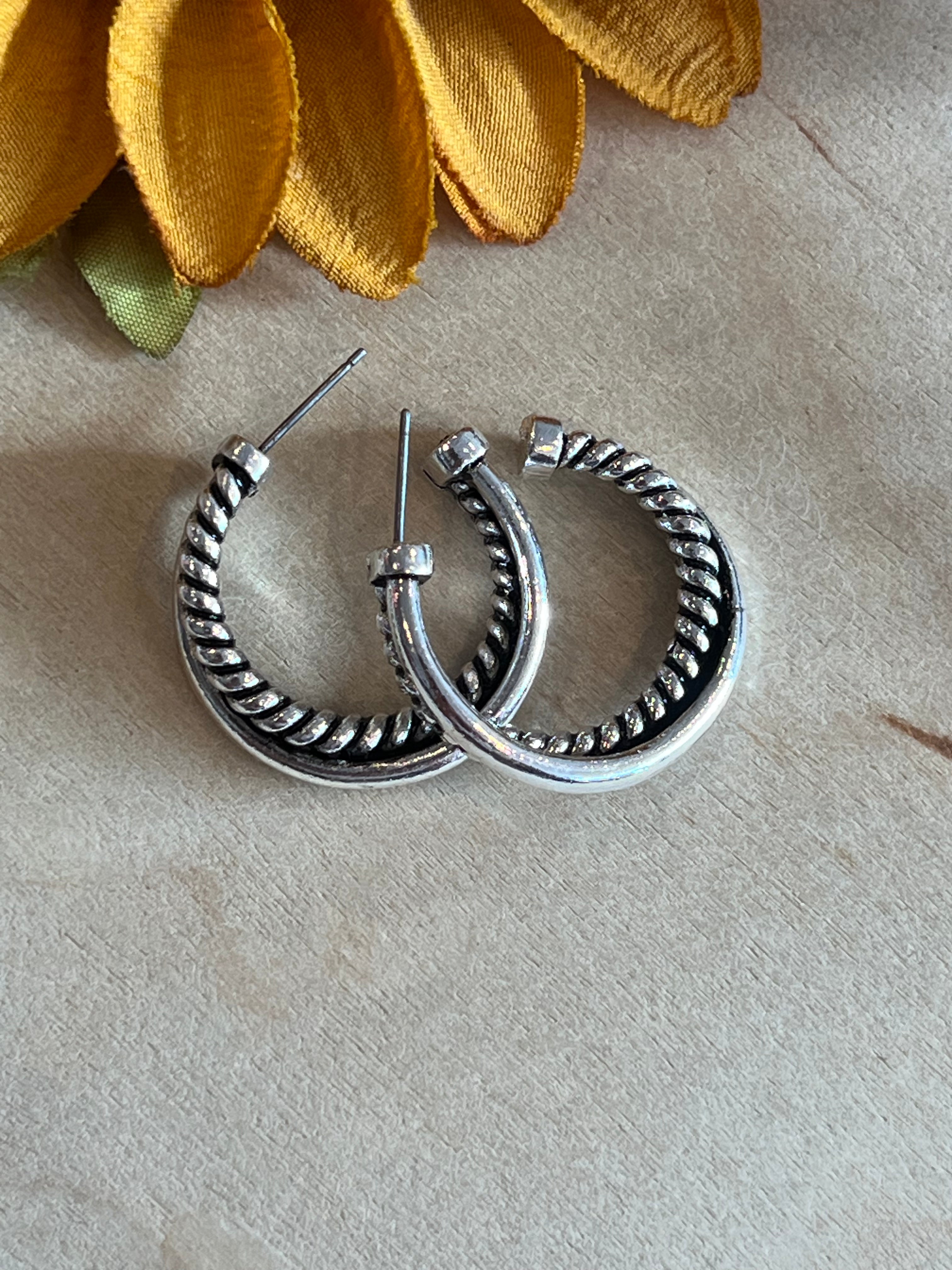 Twisted Hoop Earrings