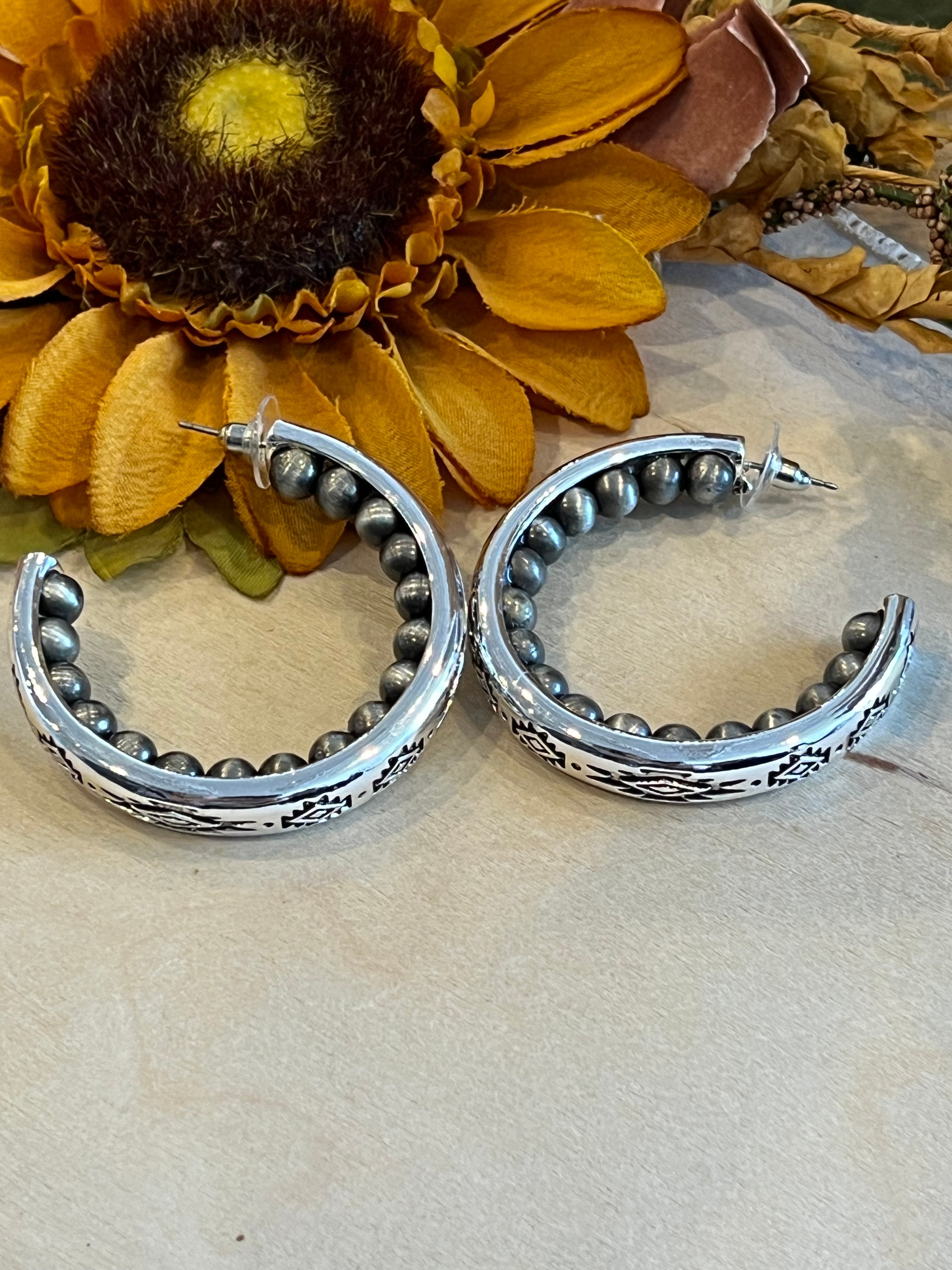 Silver Pea Pod Earrings