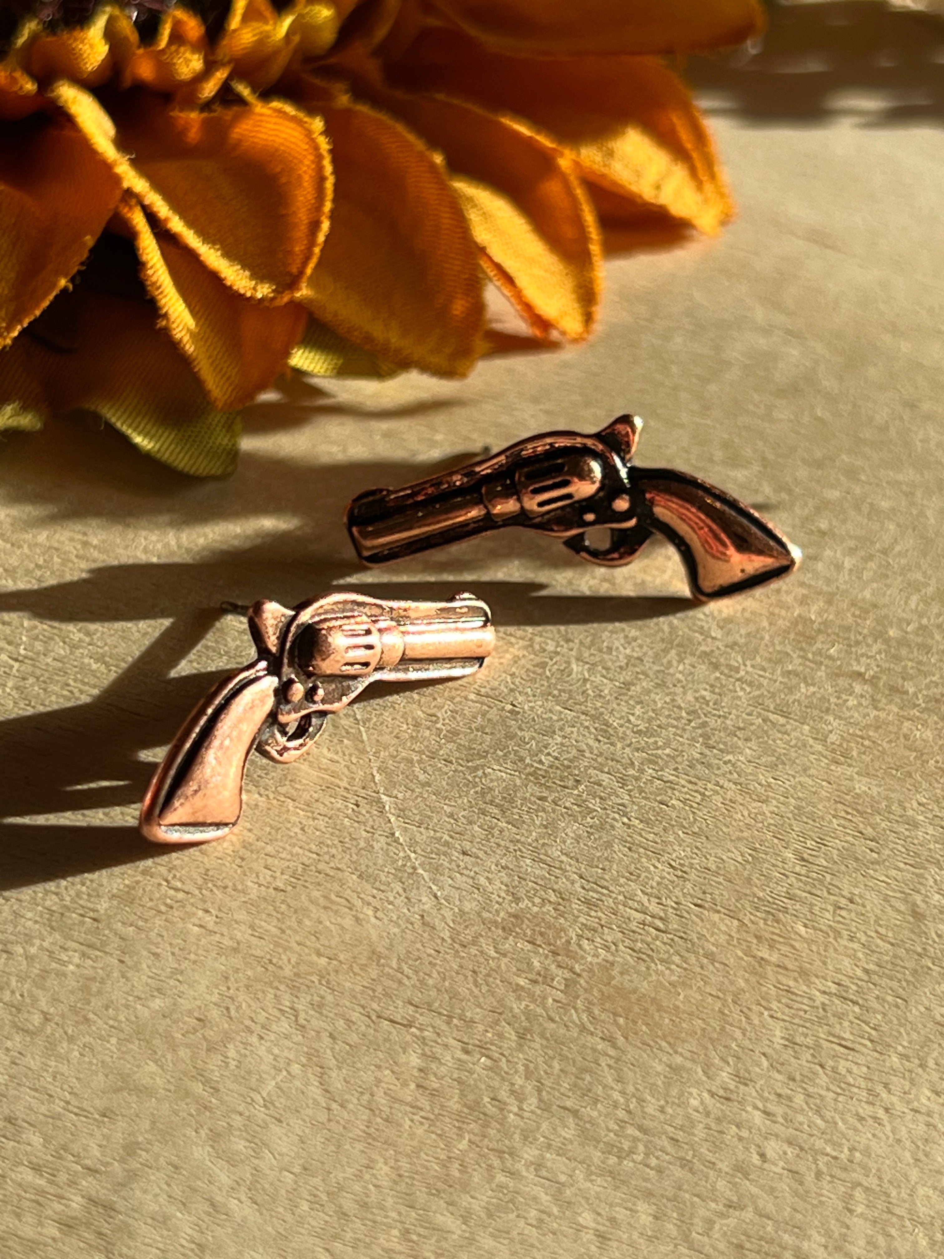 Copper Shot Stud Earrings