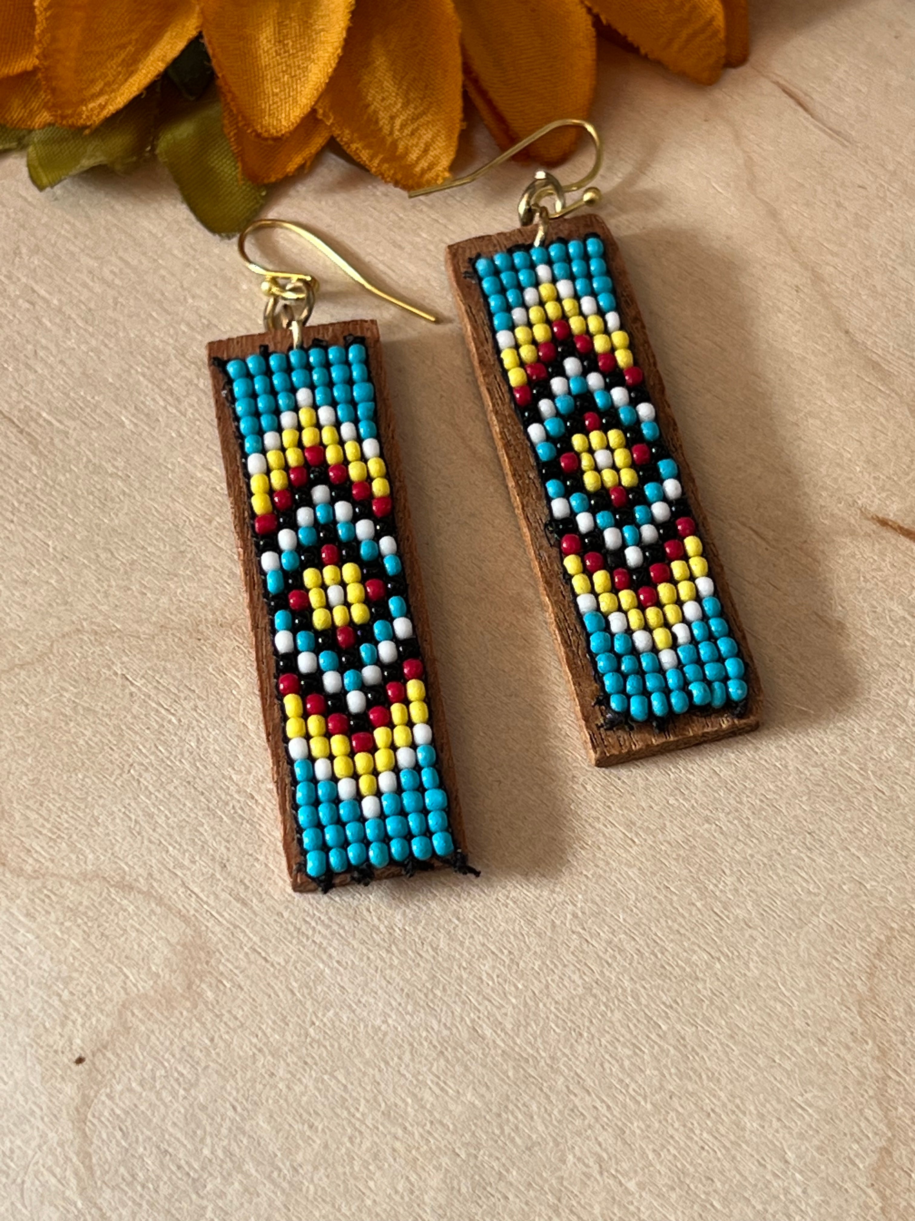 Wood & Beads Earrings