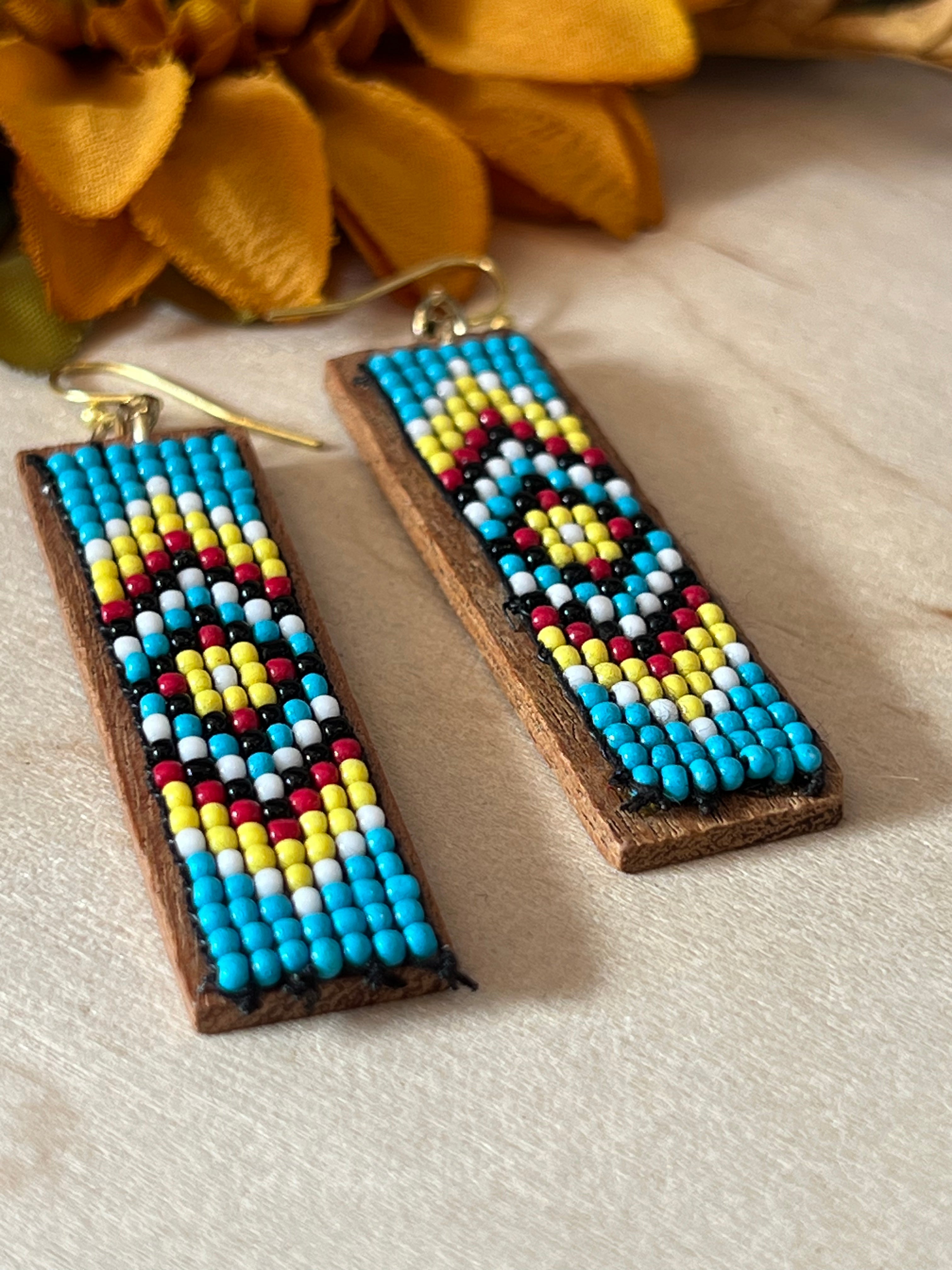 Wood & Beads Earrings