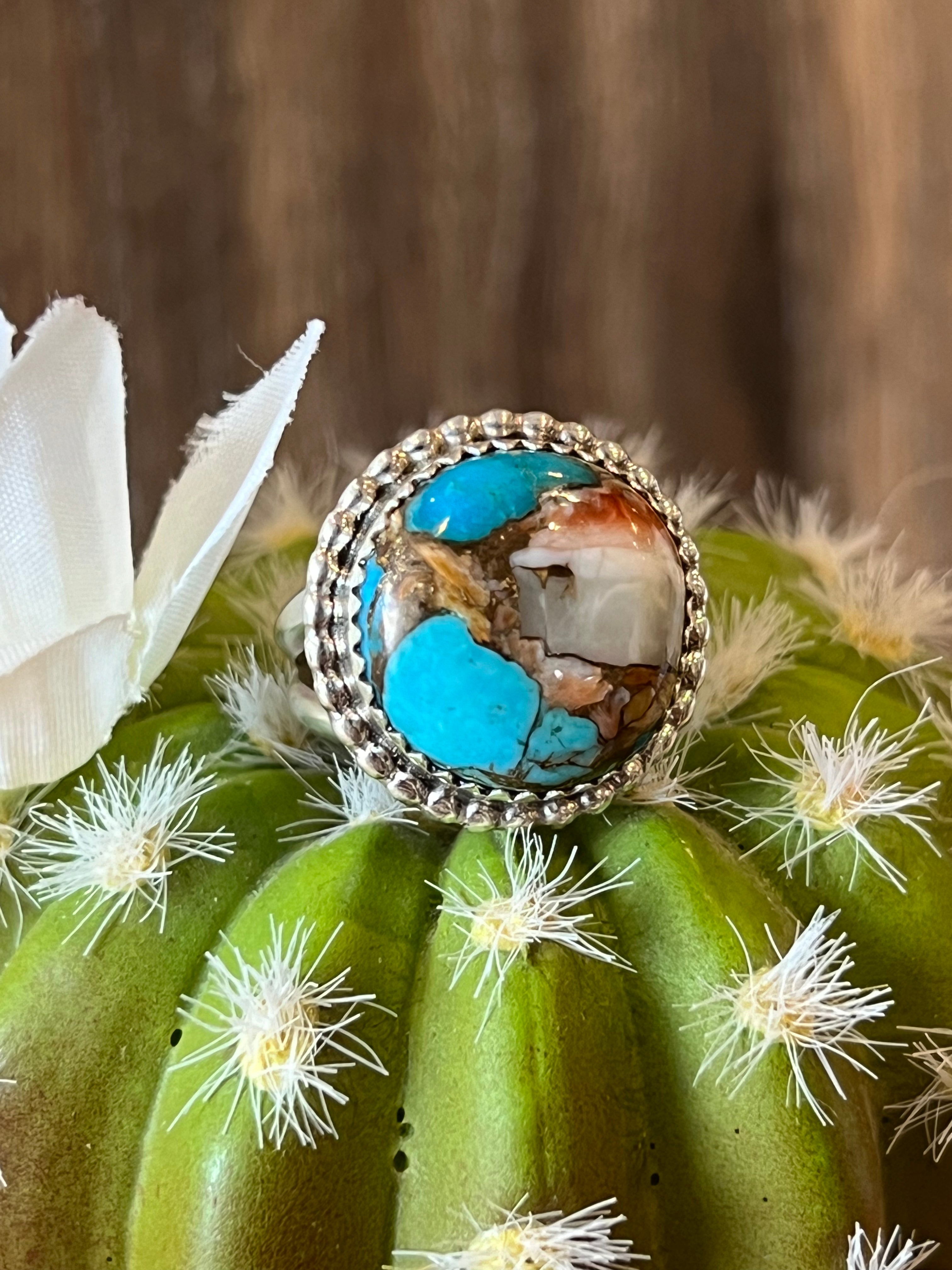 Infinity Mojave Turquoise Sterling Silver Ring