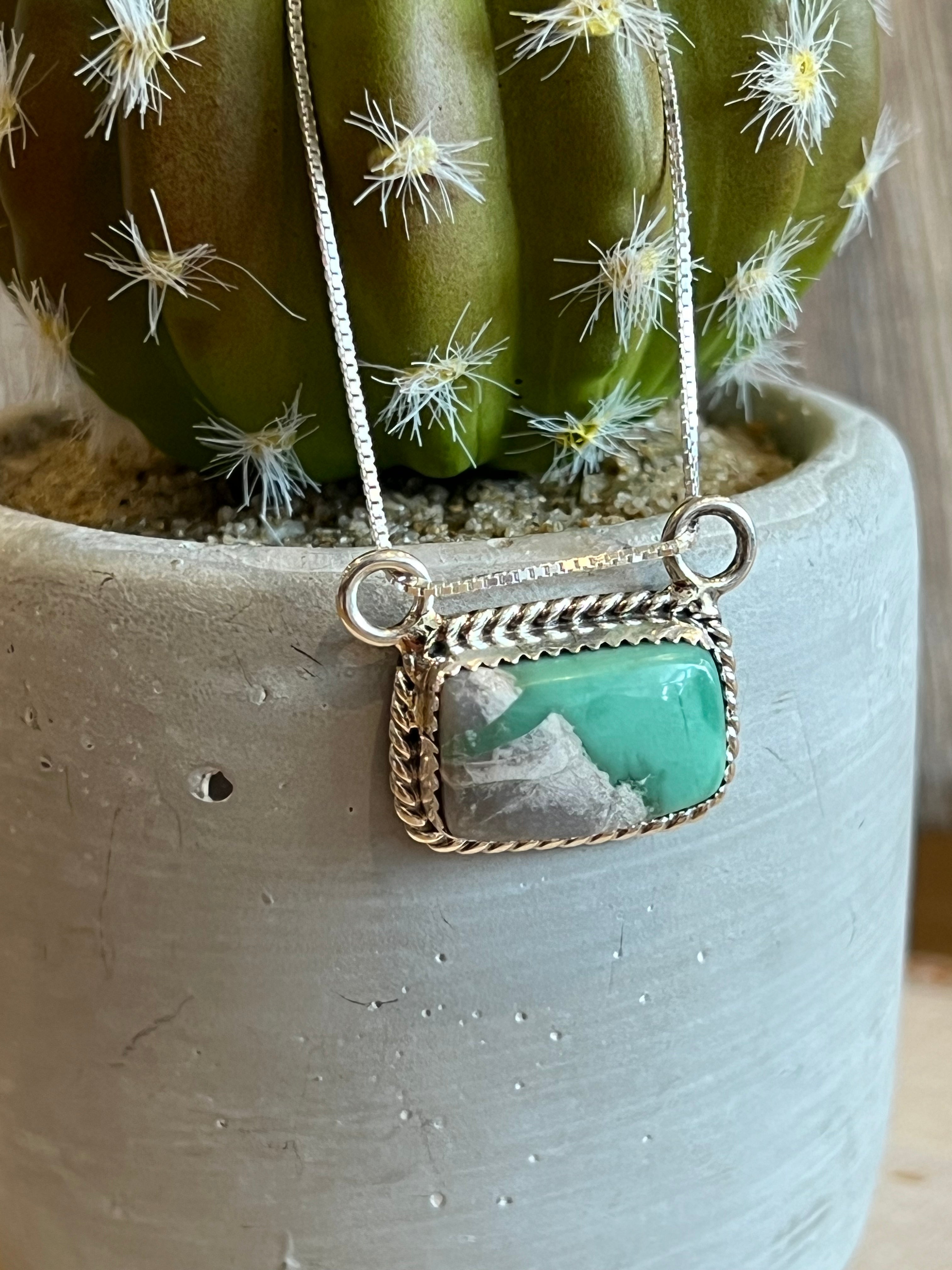 Variscite Sterling Silver Necklacee