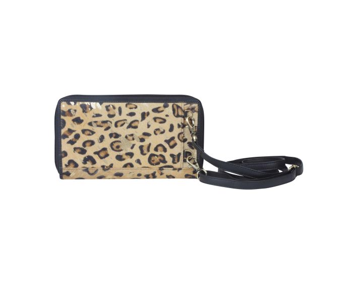 Cheetah Caller Crossbody Wallet Bag