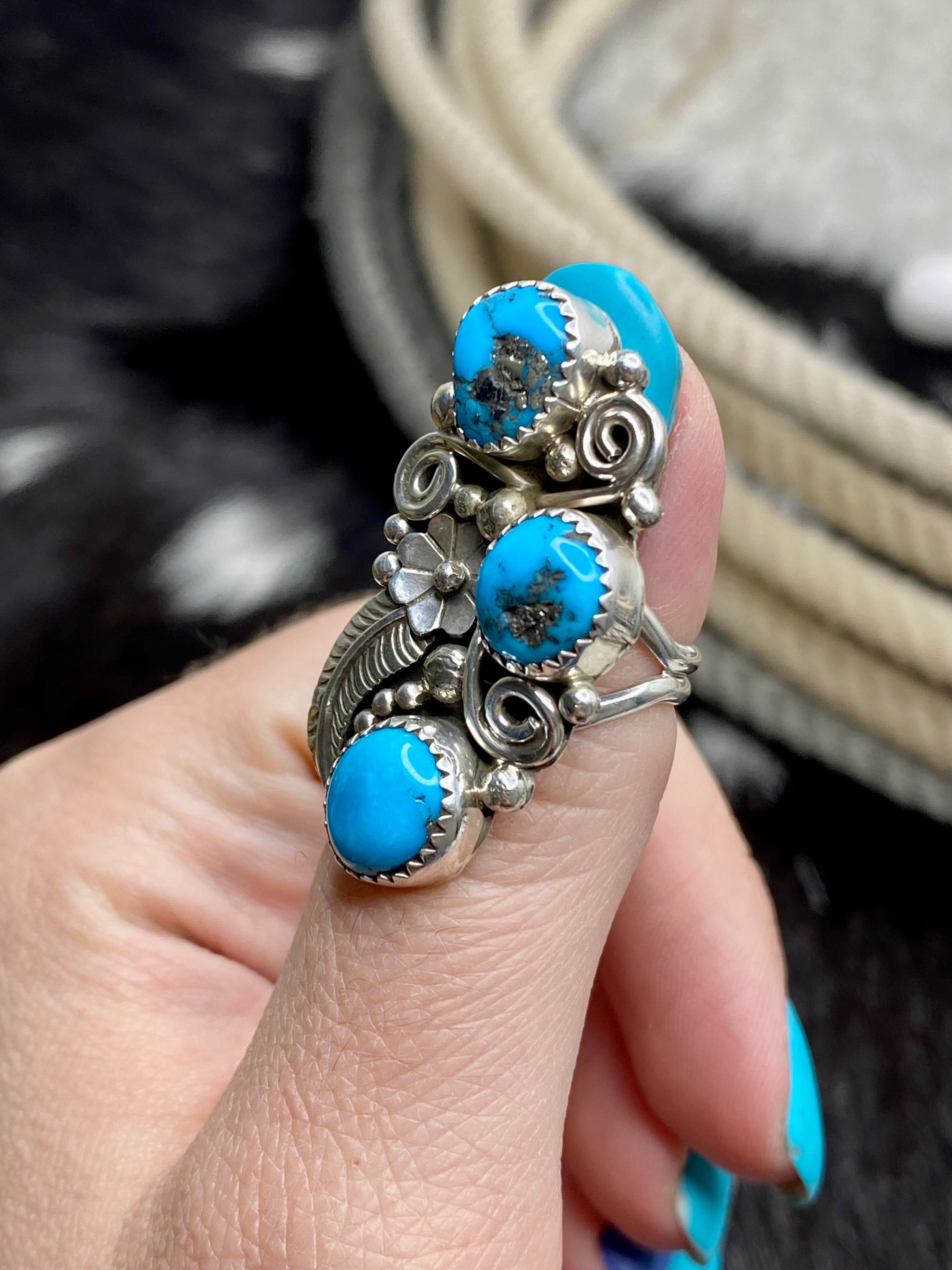 Masterpiece Turquoise Sterling Silver Ring