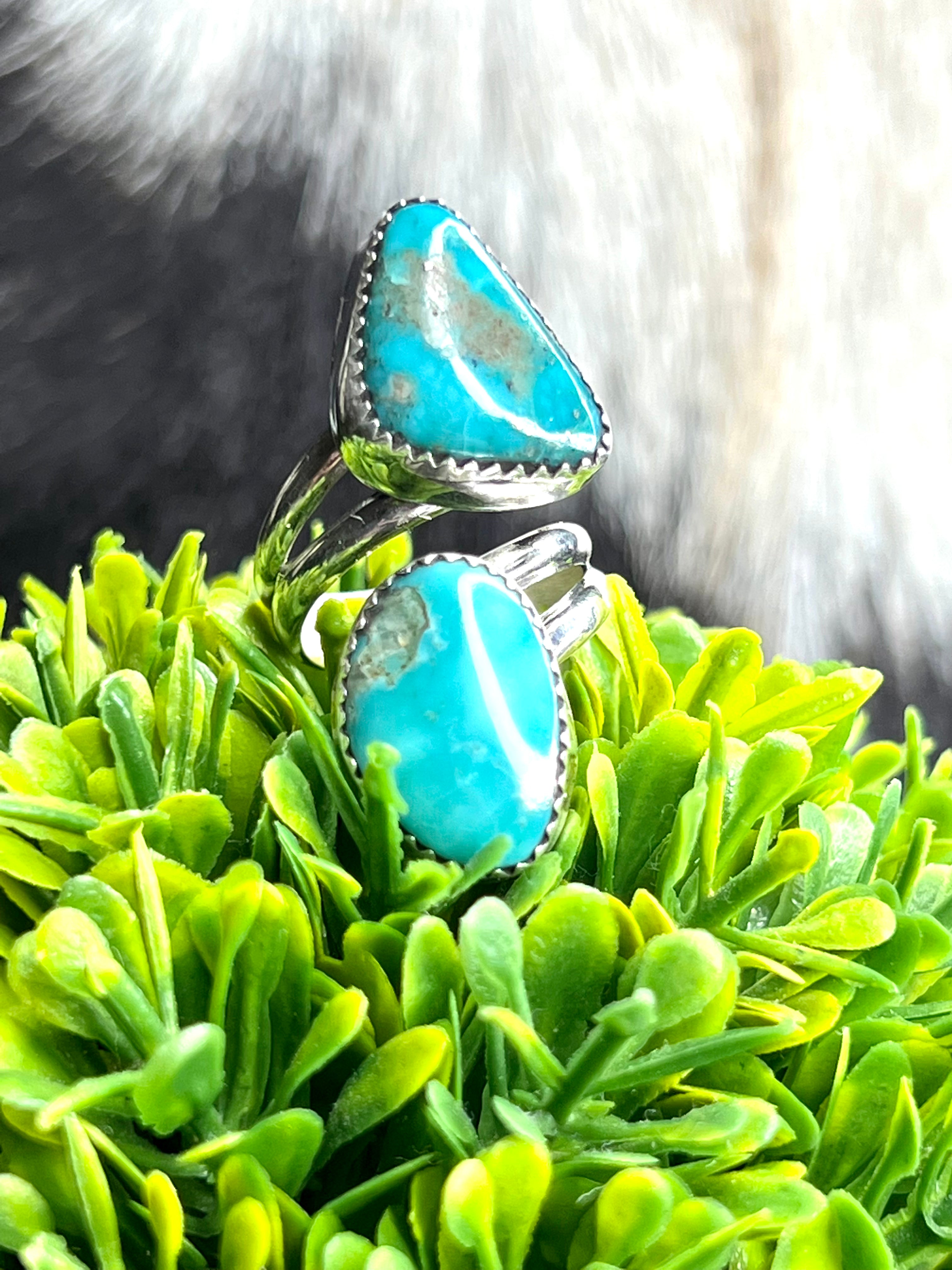 Jesse Adjustable Turquoise Sterling Silver Ring