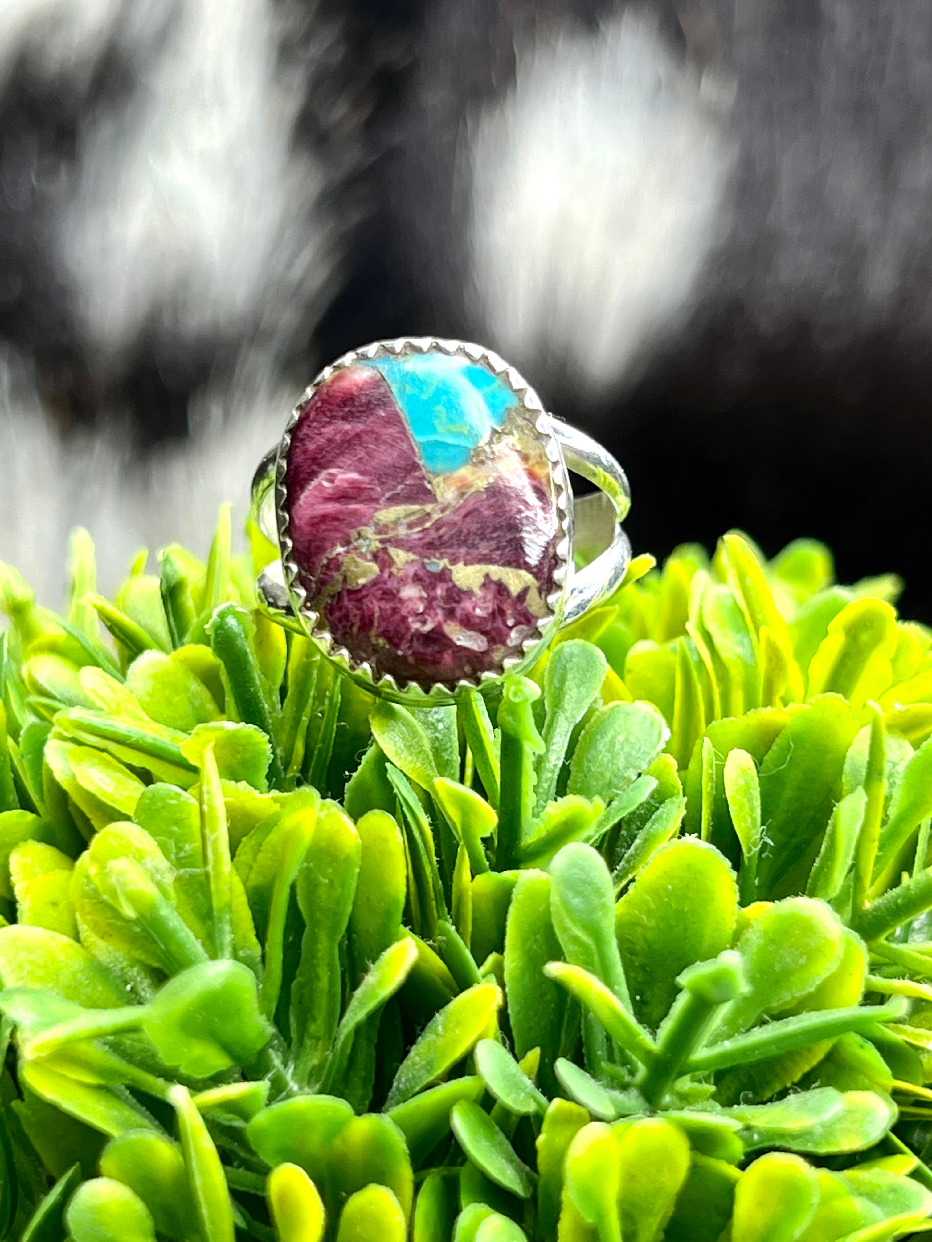 Desert Queen Mojave Turquoise Sterling Silver Ring