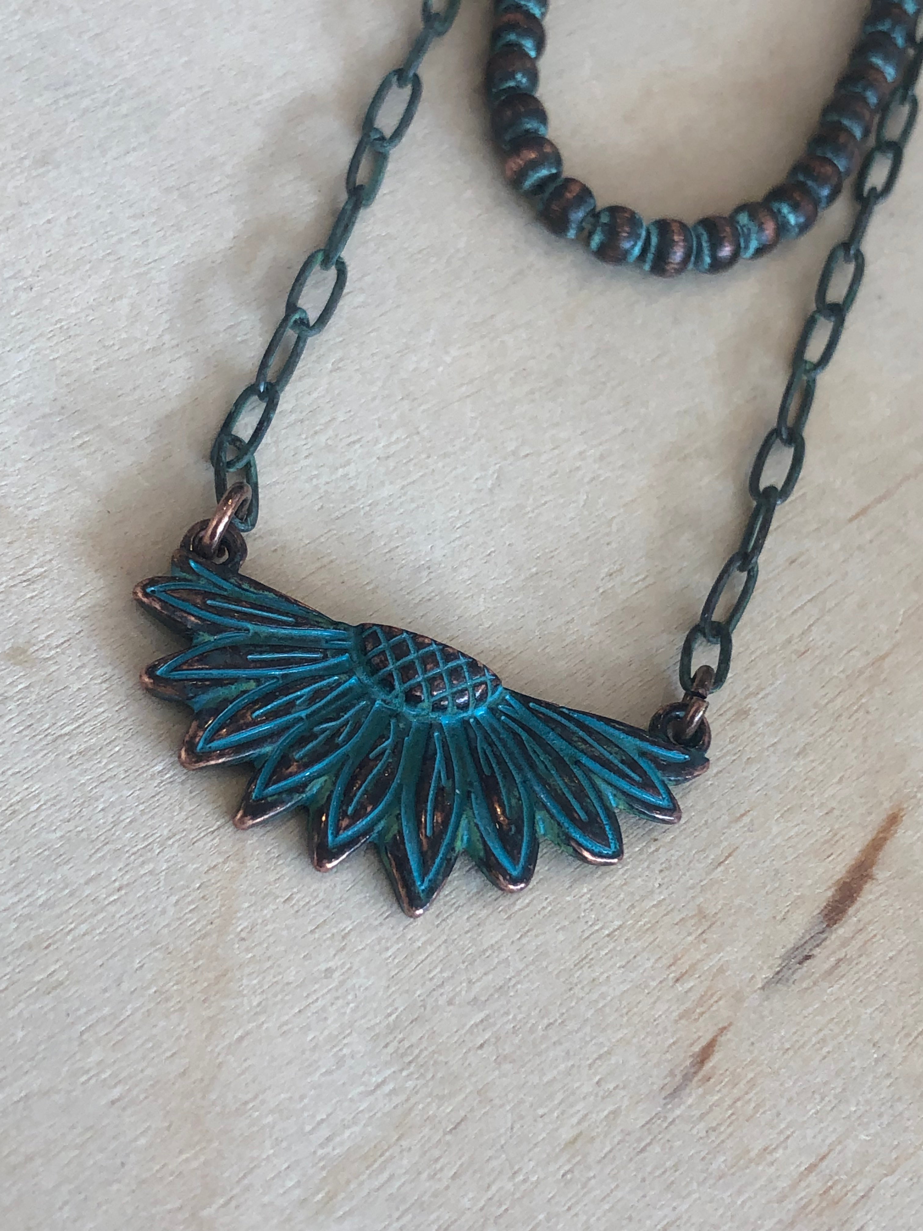 Rise And Shine Patina Necklace